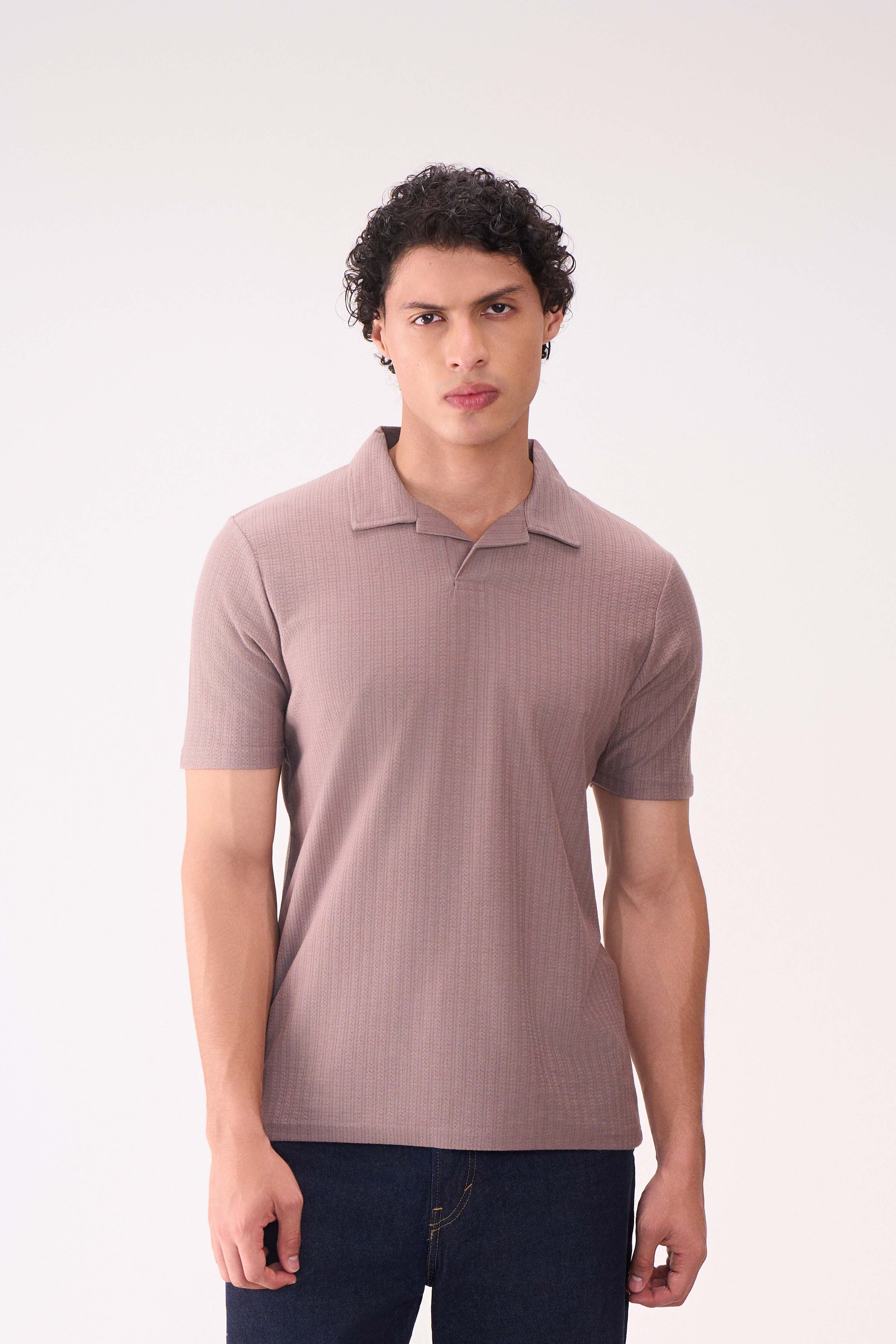 TEXTURED JACQ RESORT COLLAR