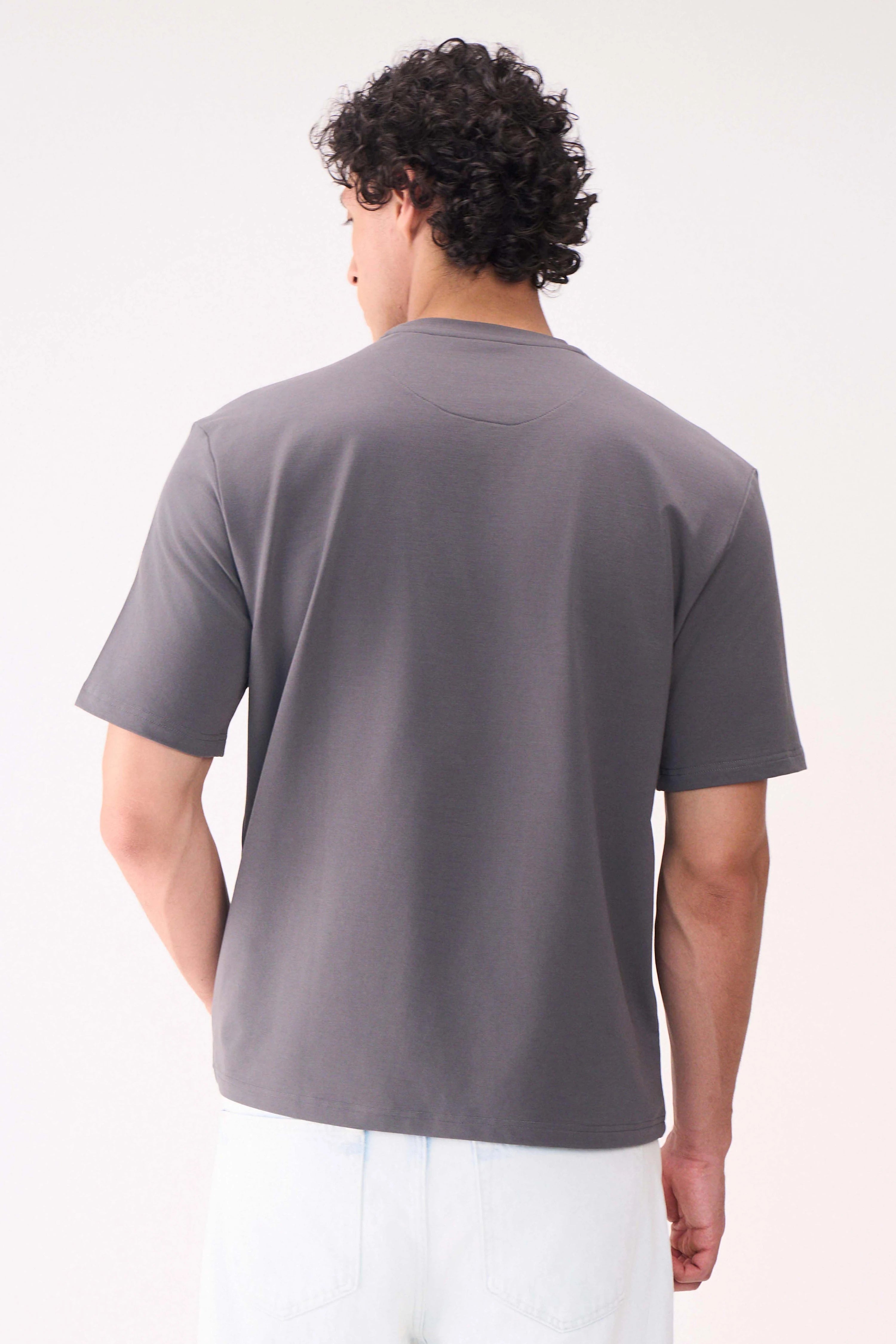 BASIC GREY RELAXED FIT TSHIRT