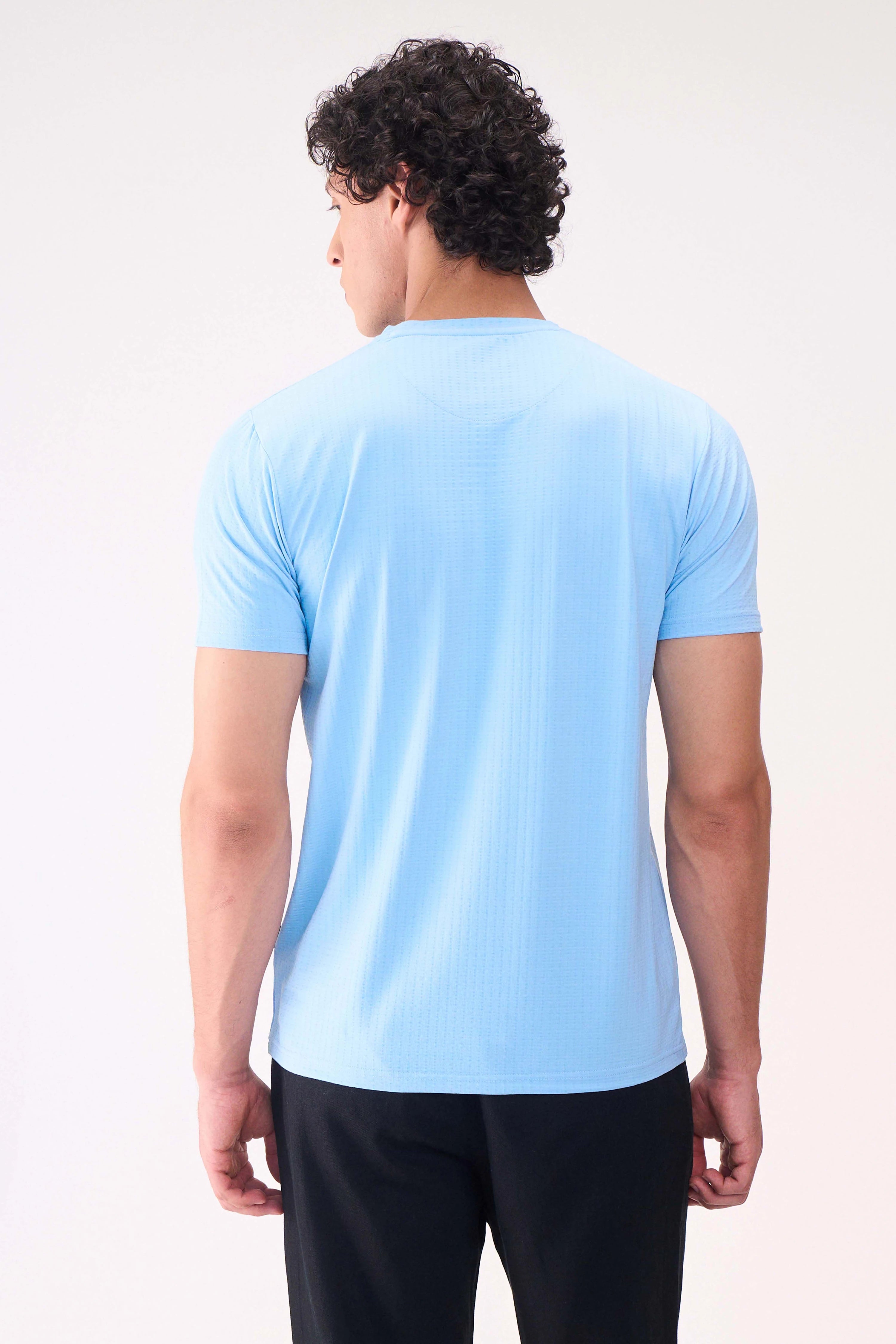 BASIC TEXTURES SKY BLUE TSHIRT