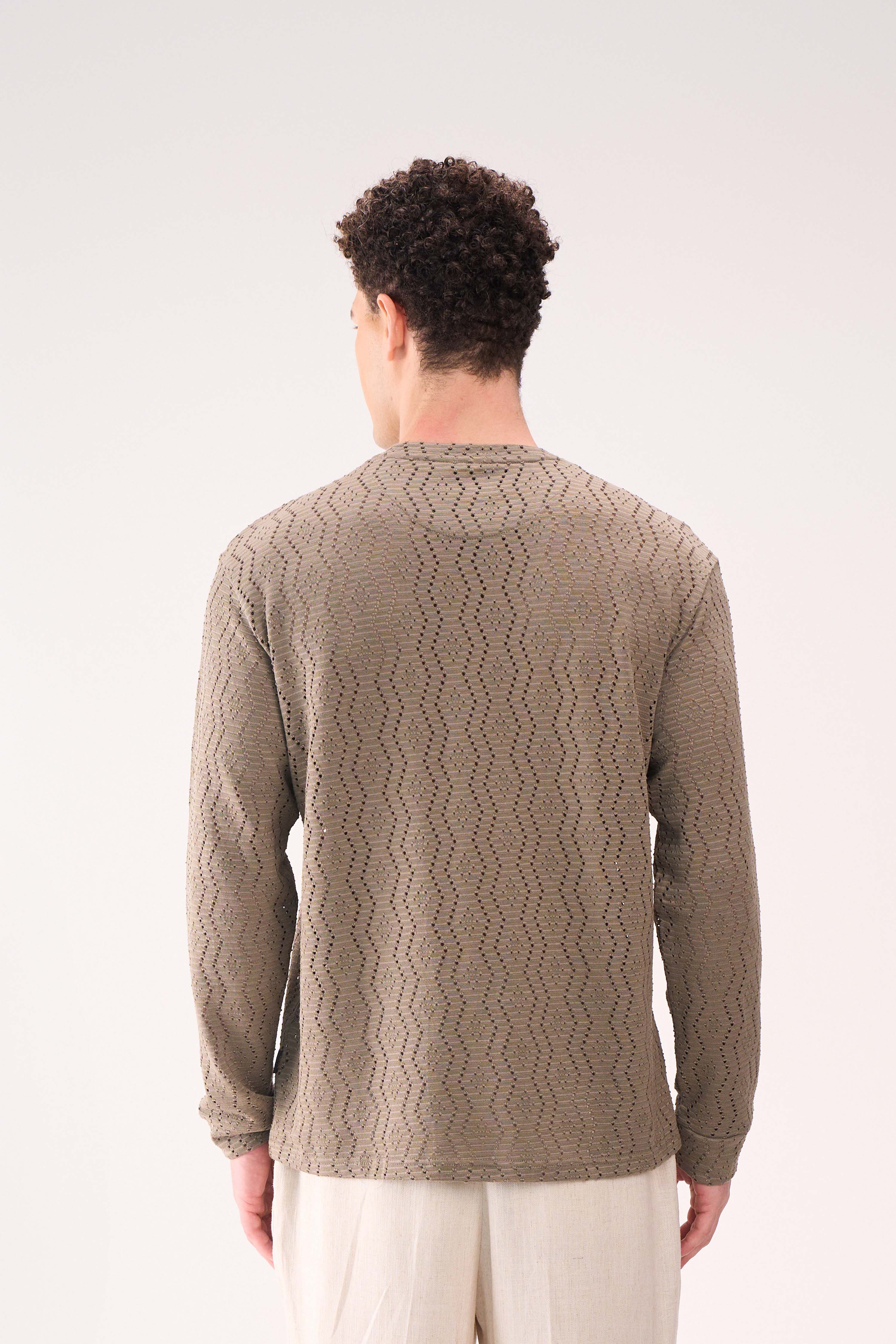 KNITTED LONG SLEEVES OLIVE