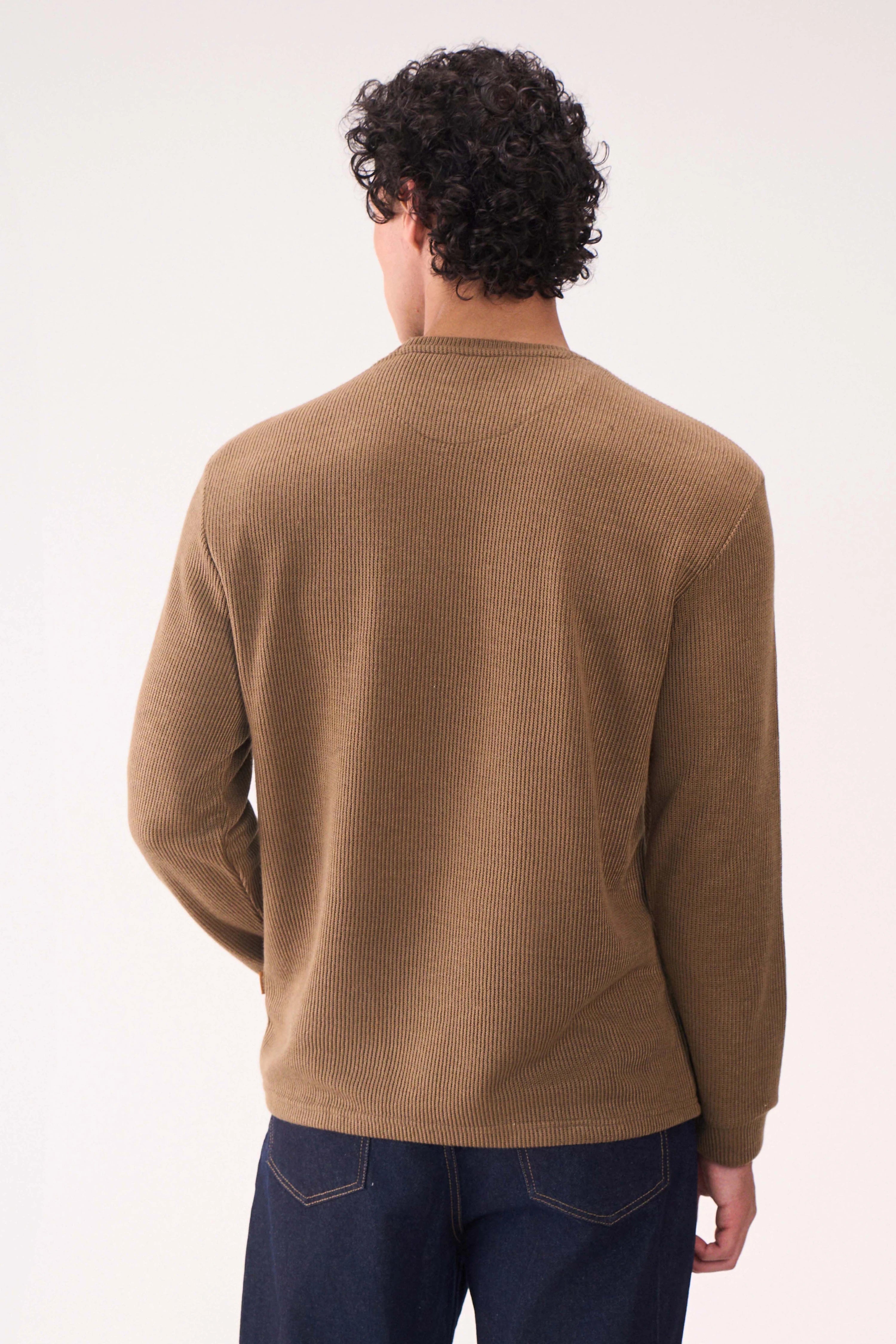 KNITTED LONG SLEEVES BROWN