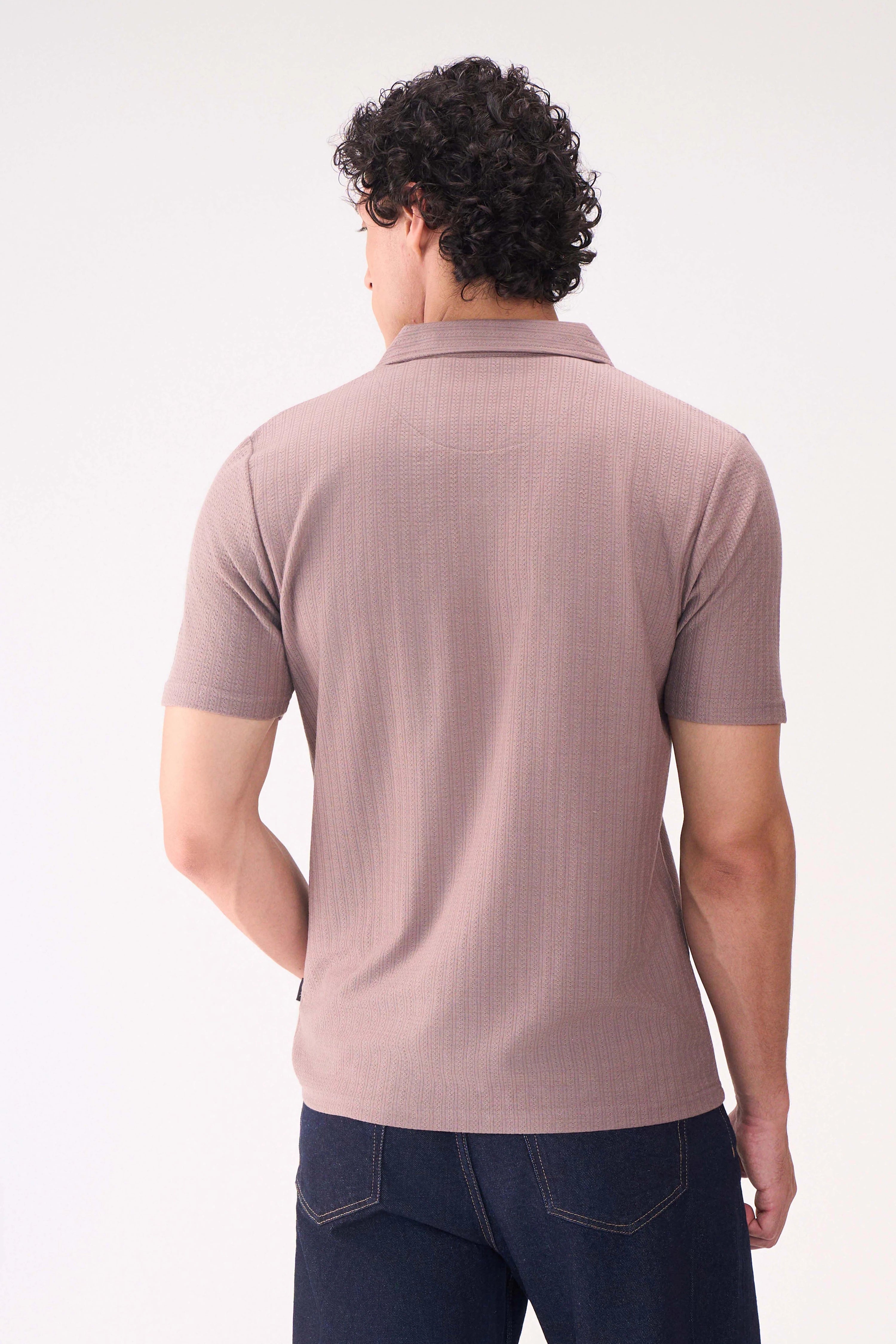 TEXTURED JACQ RESORT COLLAR