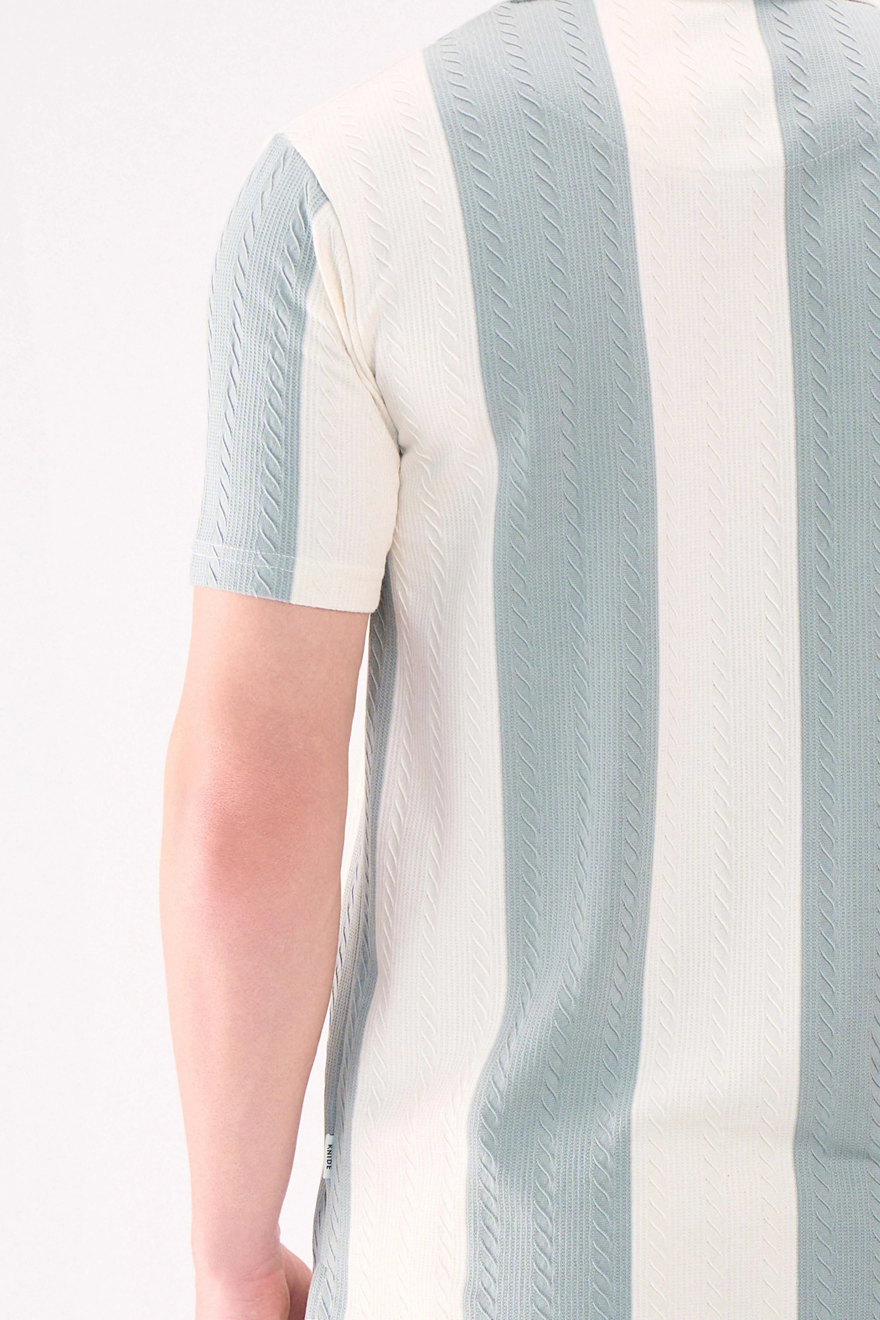 GREEN STRIPES TEXTURED