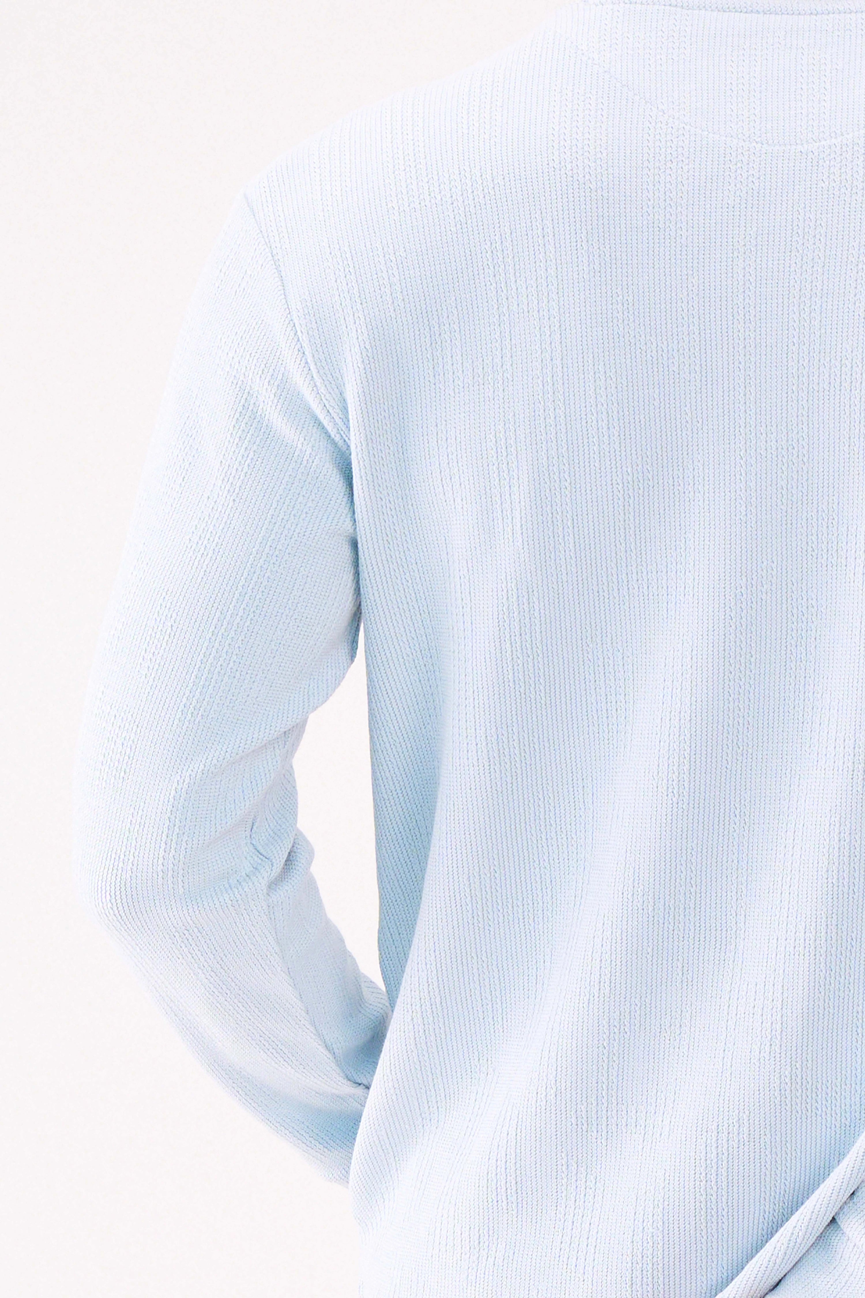 KNITTED LONG SLEEVES LIGHT BLUE