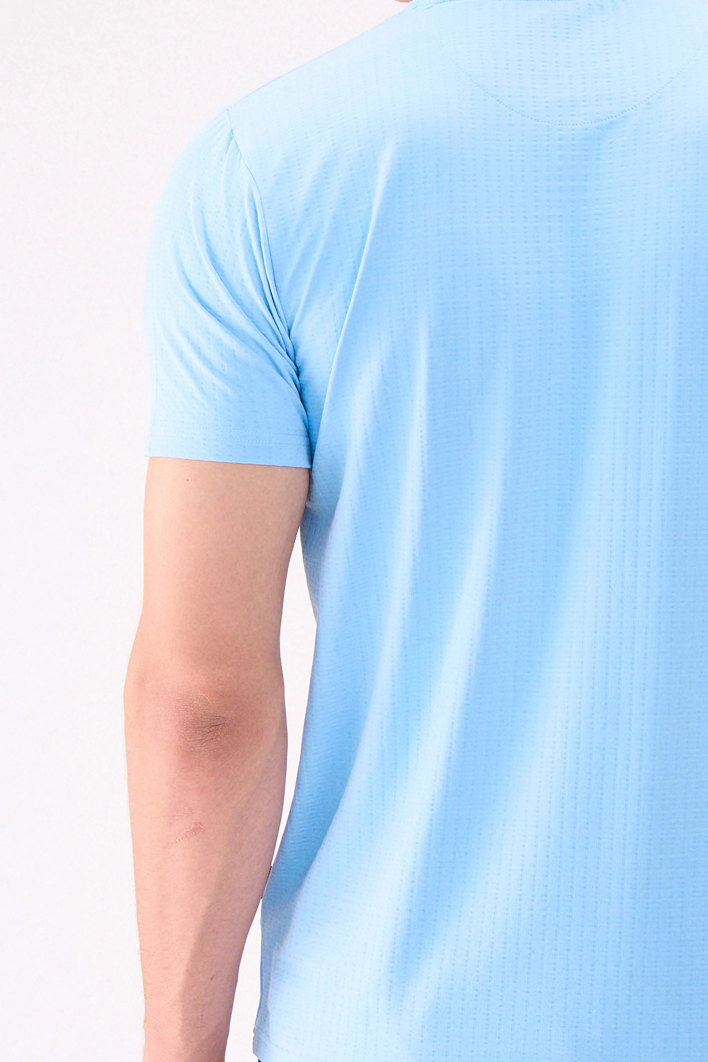 BASIC TEXTURES SKY BLUE TSHIRT