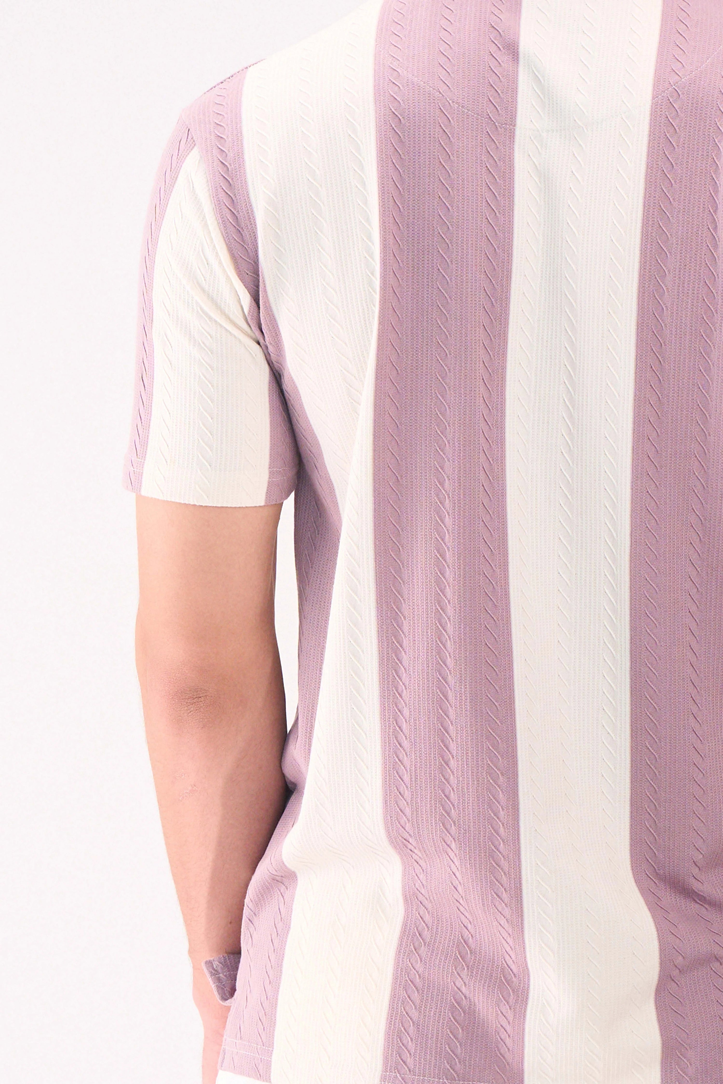 LAVENDER STRIPES TEXTURED