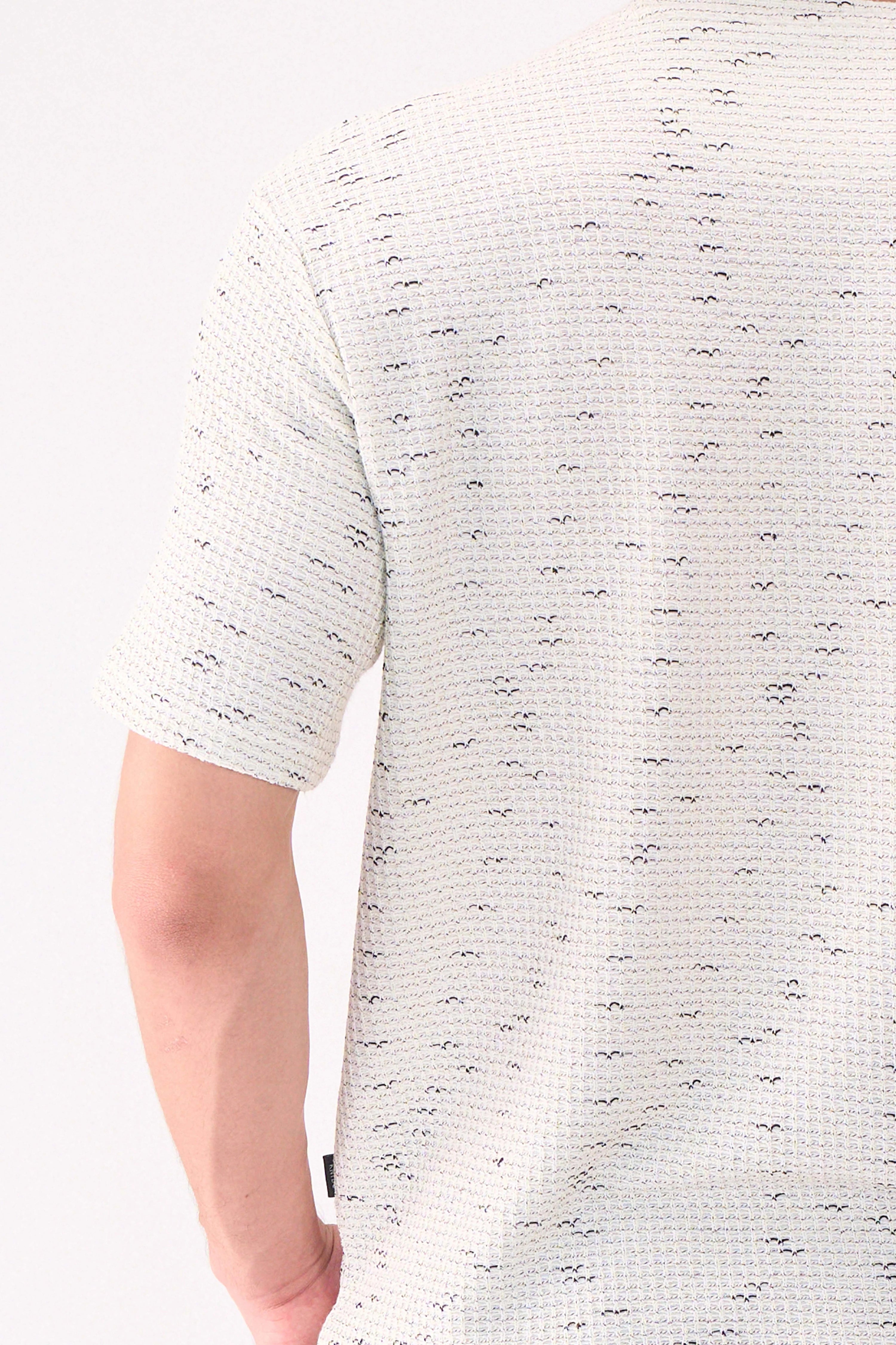 TEXTURED RELAXED FIT WHITE TSHIRT