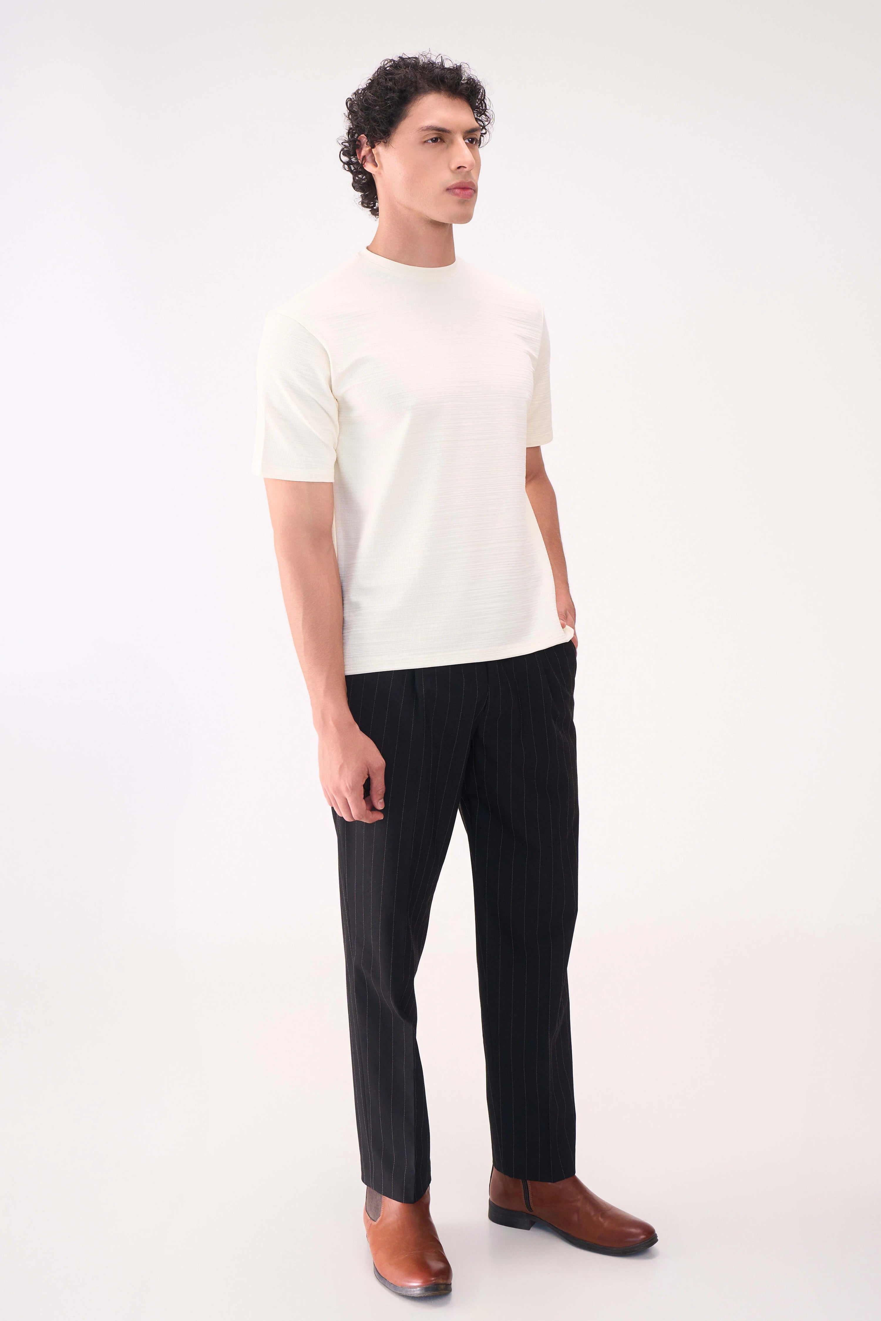TEXTURED JACQUARD TSHIRT