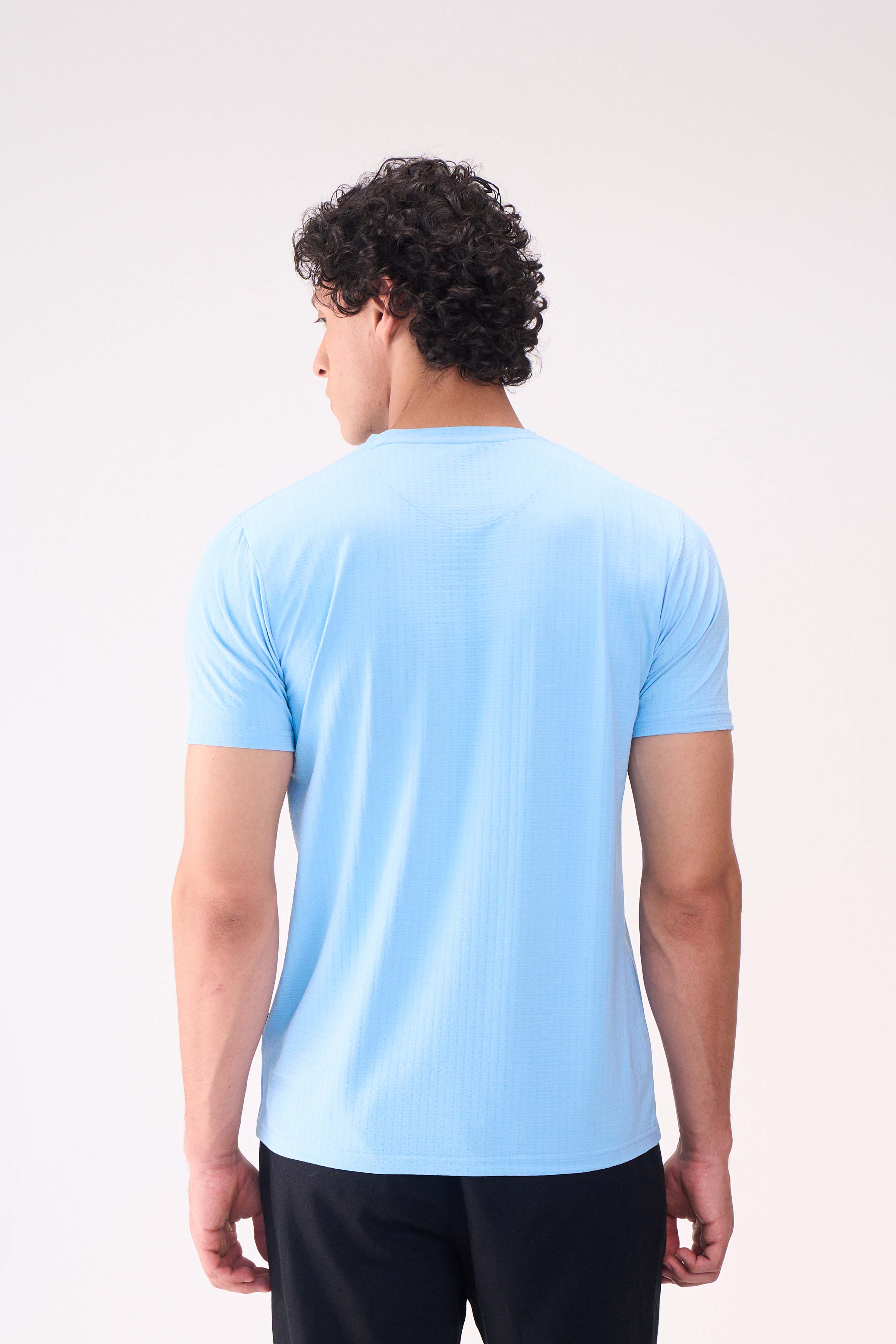 BASIC TEXTURES SKY BLUE TSHIRT