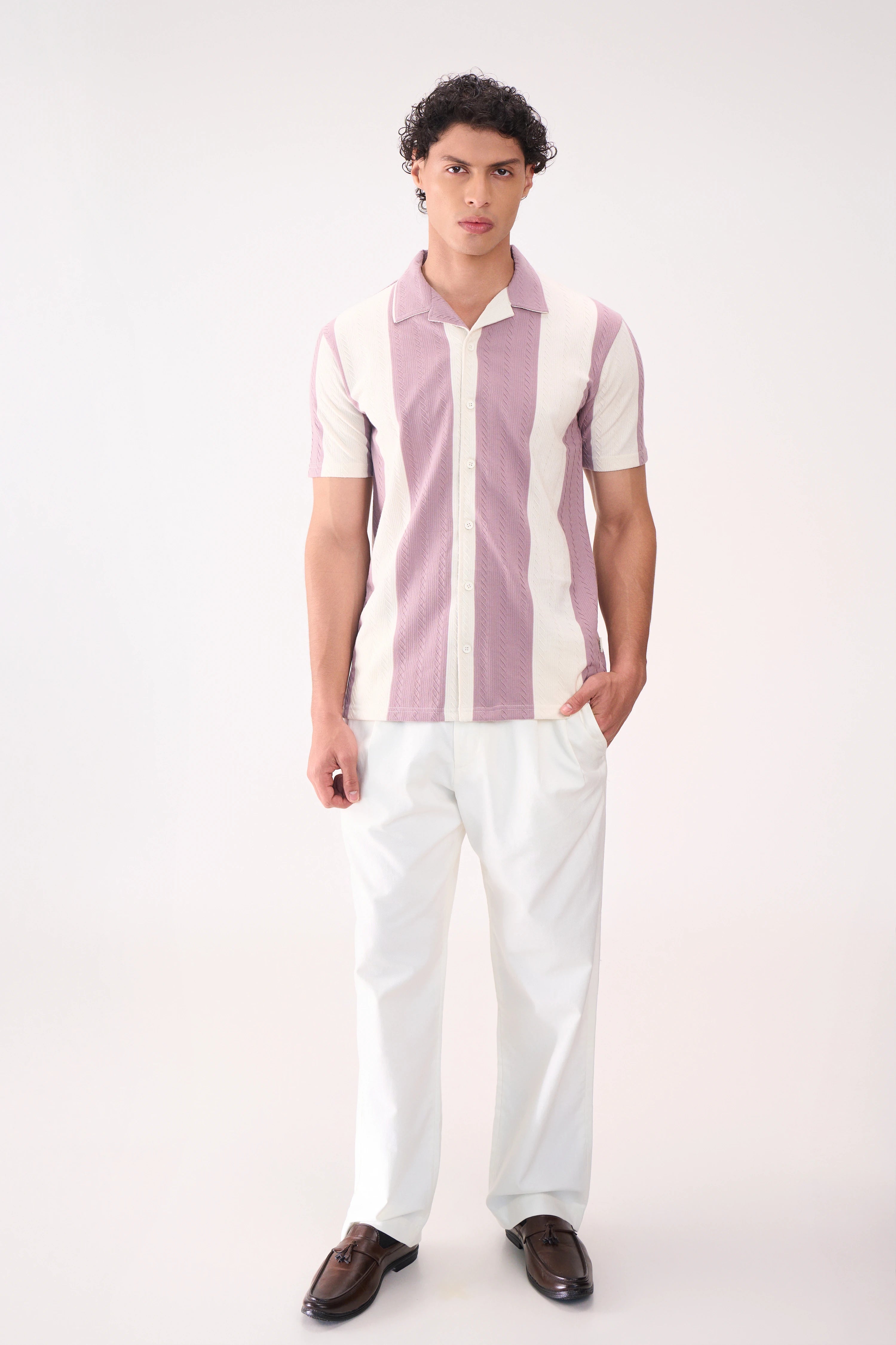 LAVENDER STRIPES TEXTURED