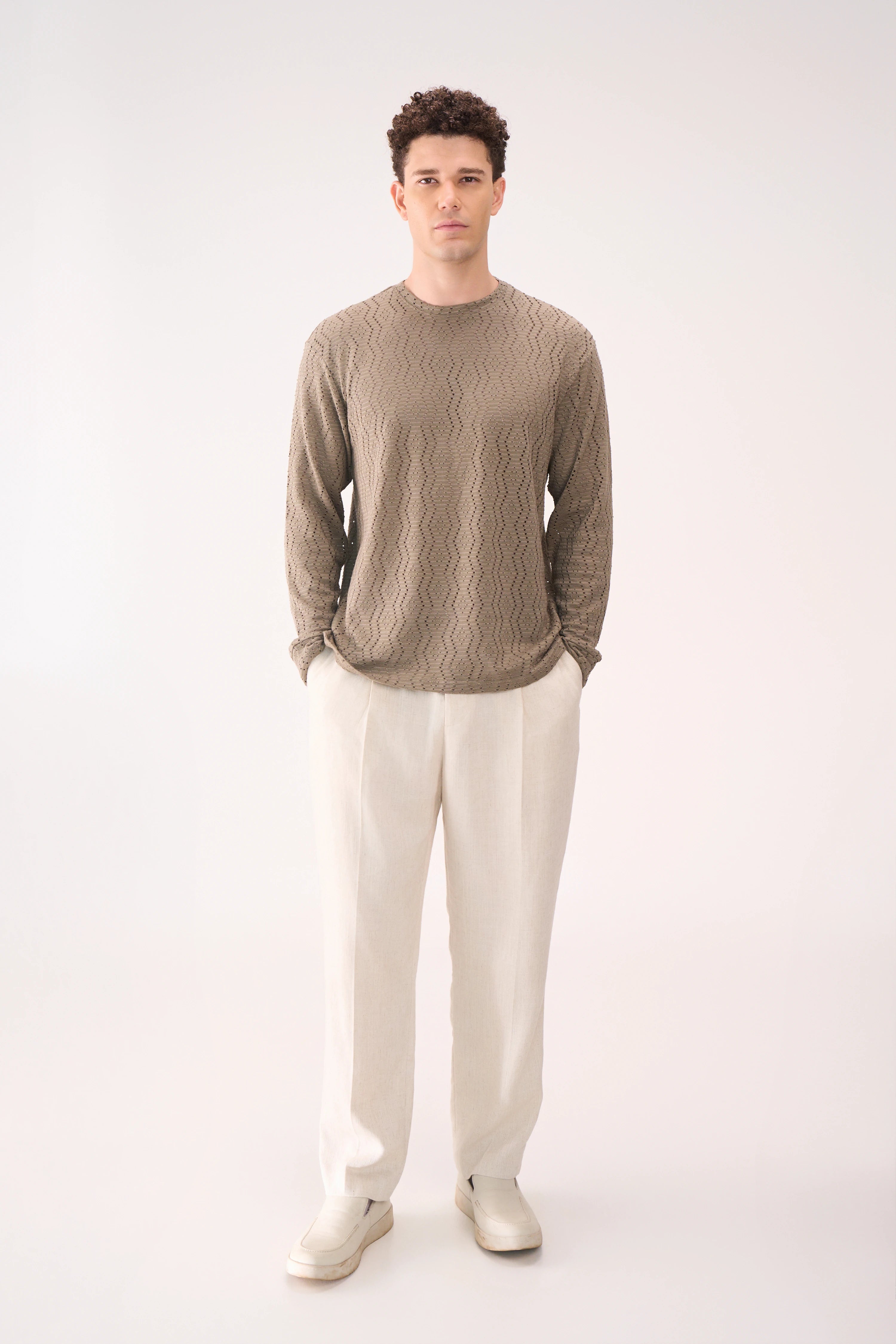 KNITTED LONG SLEEVES OLIVE