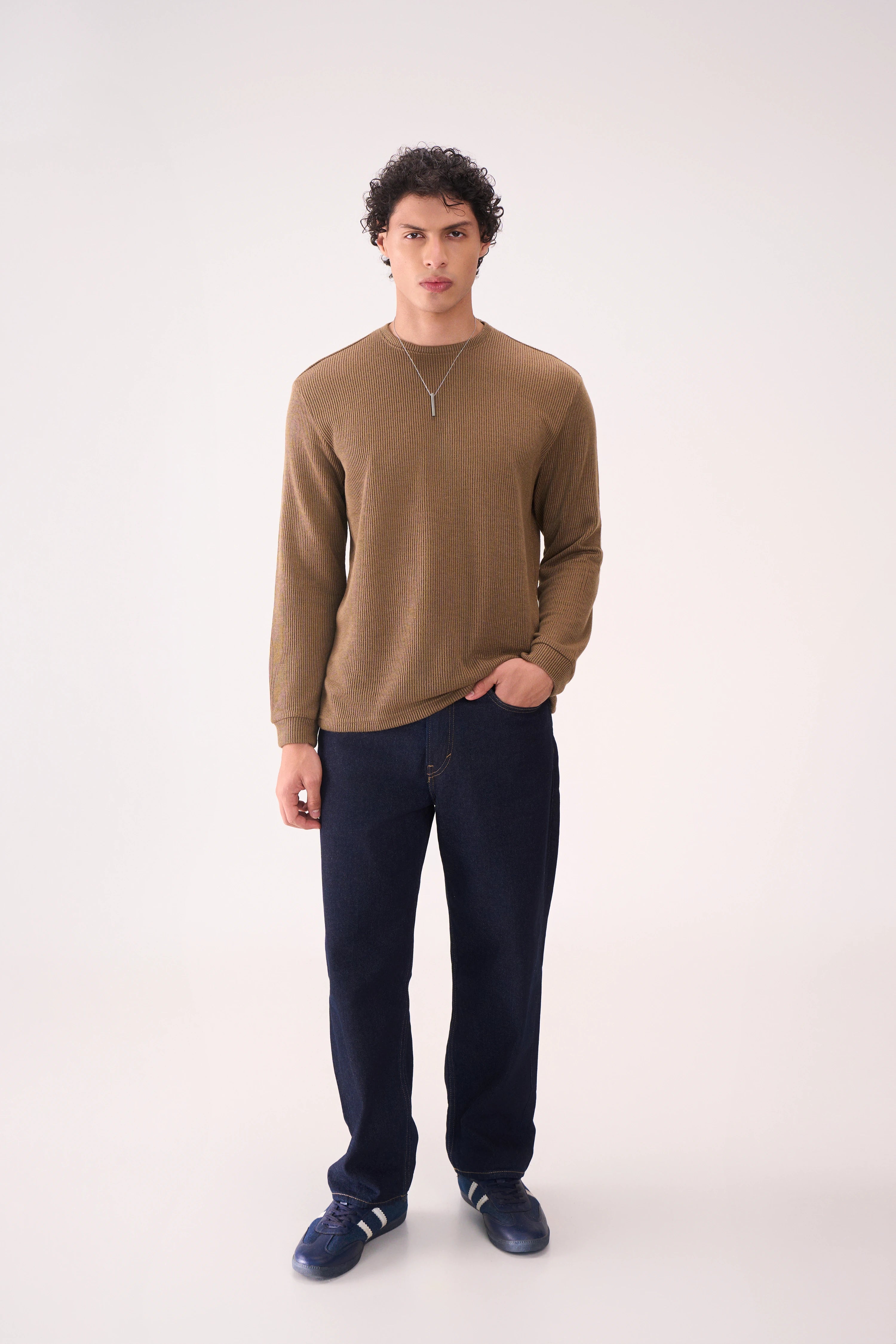 KNITTED LONG SLEEVES BROWN
