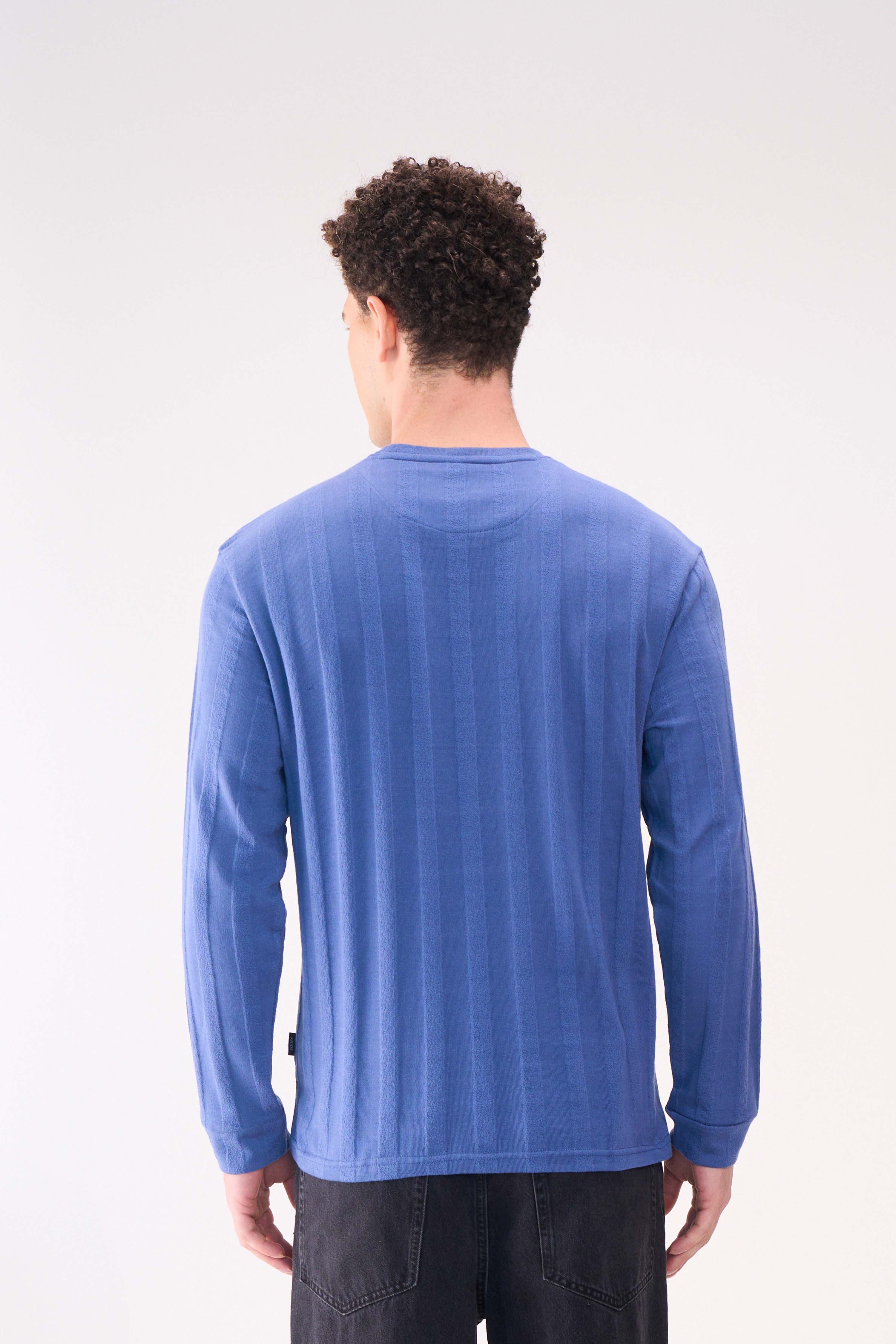 KNITTED LONG SLEEVES BLUE