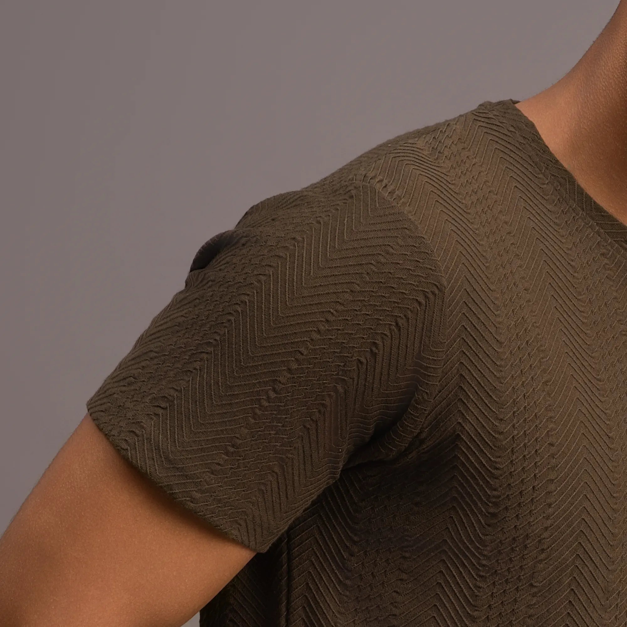 Relaxed Olive Weave T-shirt