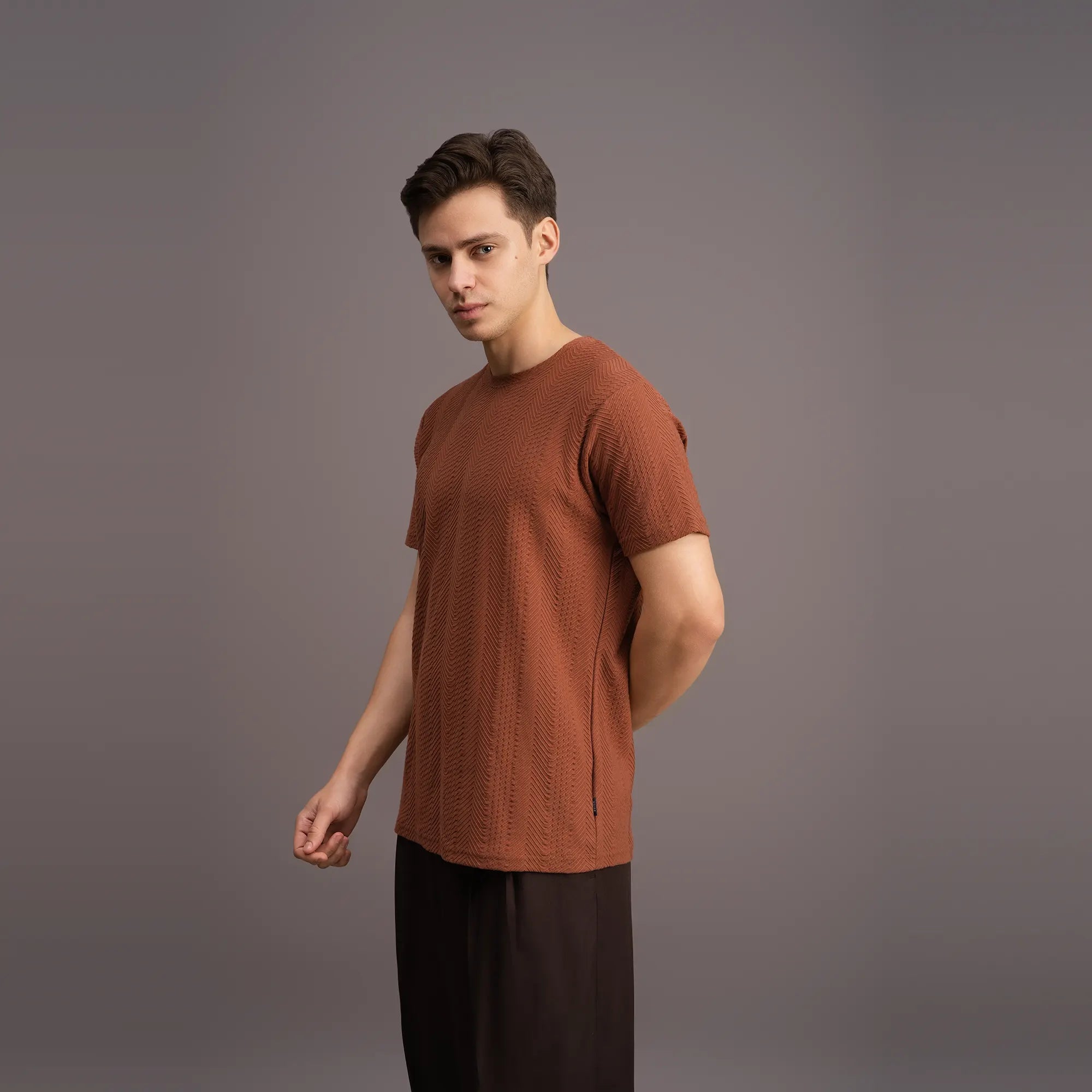 Relaxed Rust Weave T-shirt