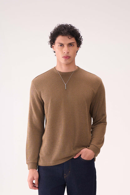 KNITTED LONG SLEEVES BROWN