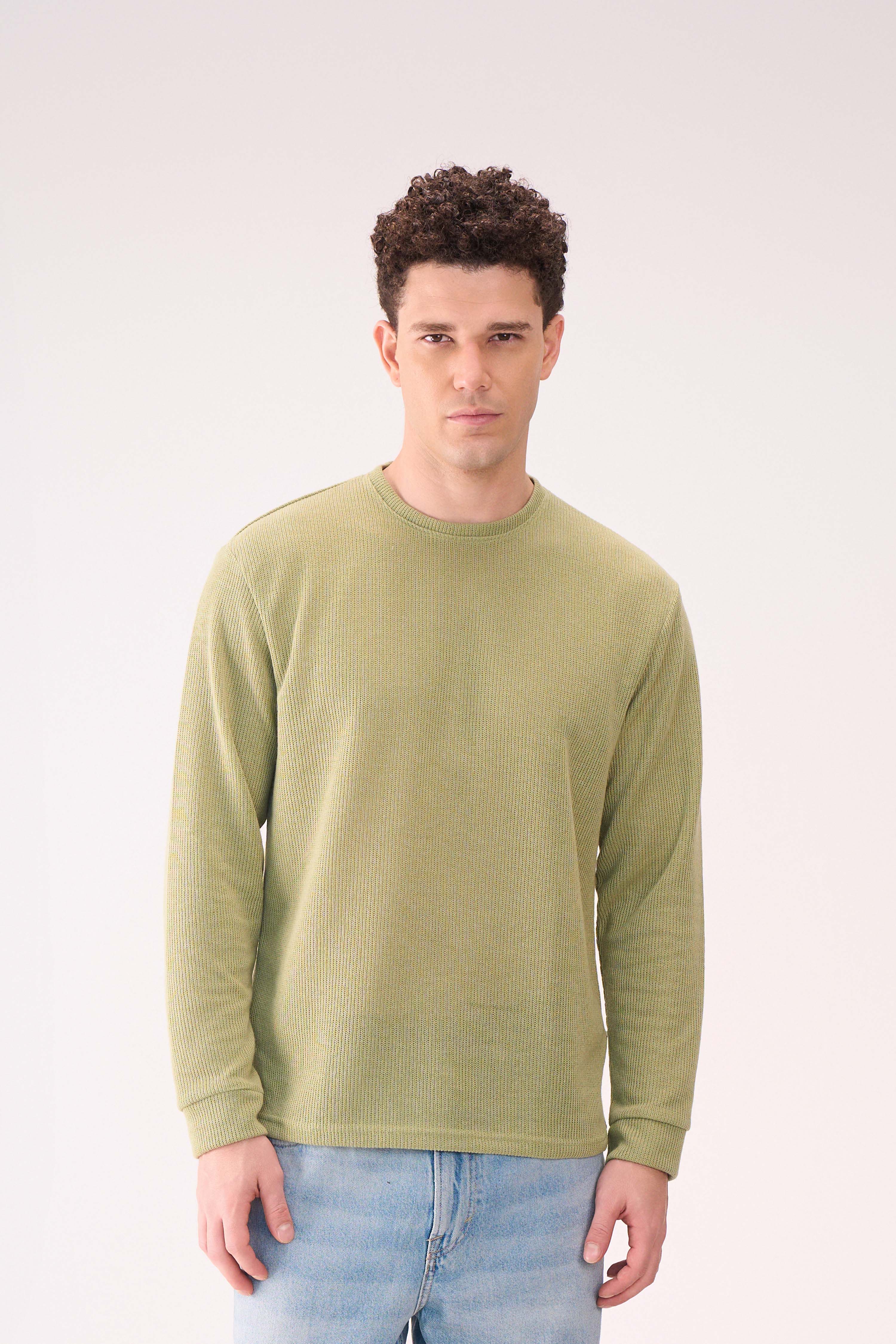 KNITTED LONG SLEEVES GREEN