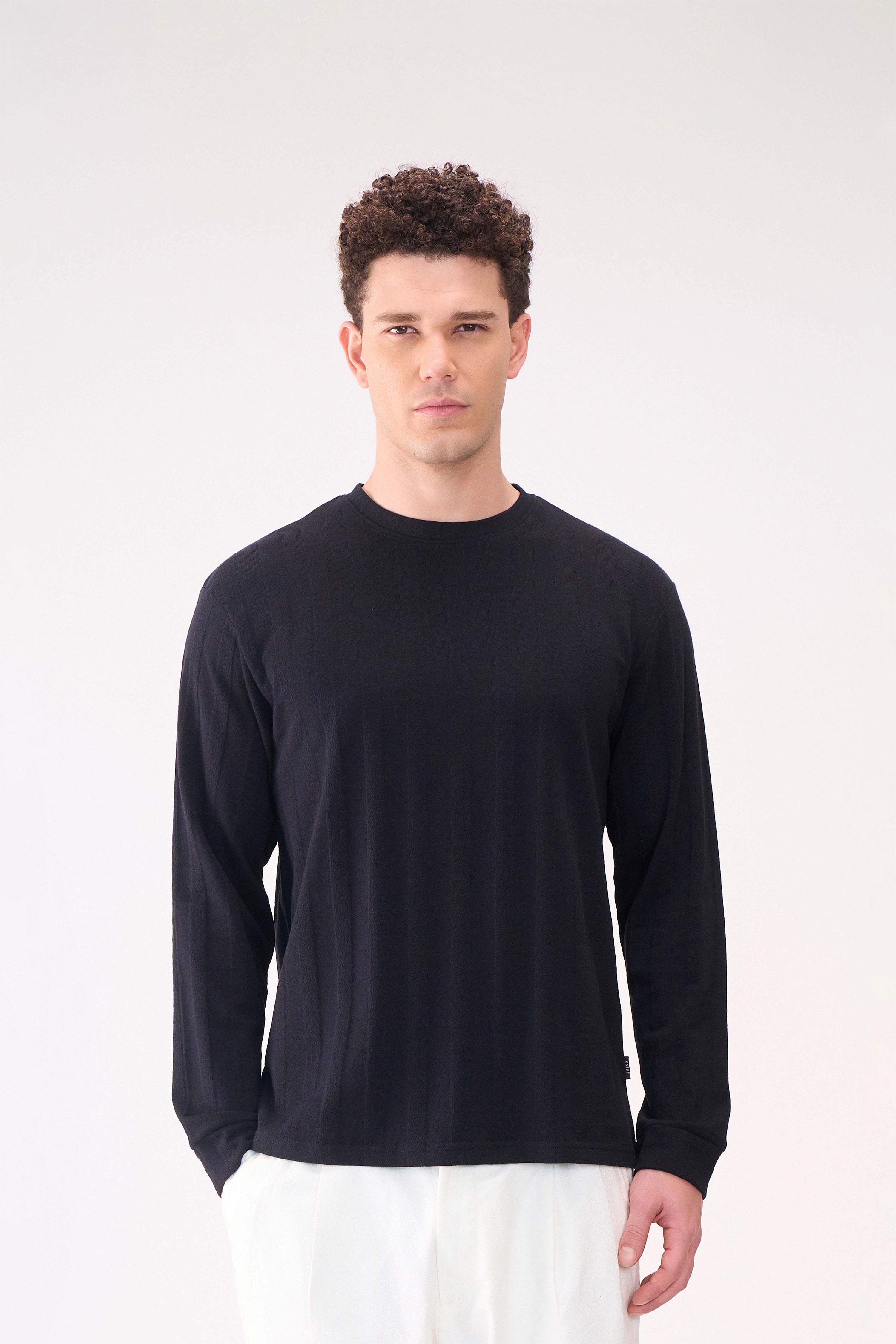 KNITTED LONG SLEEVES BLACK