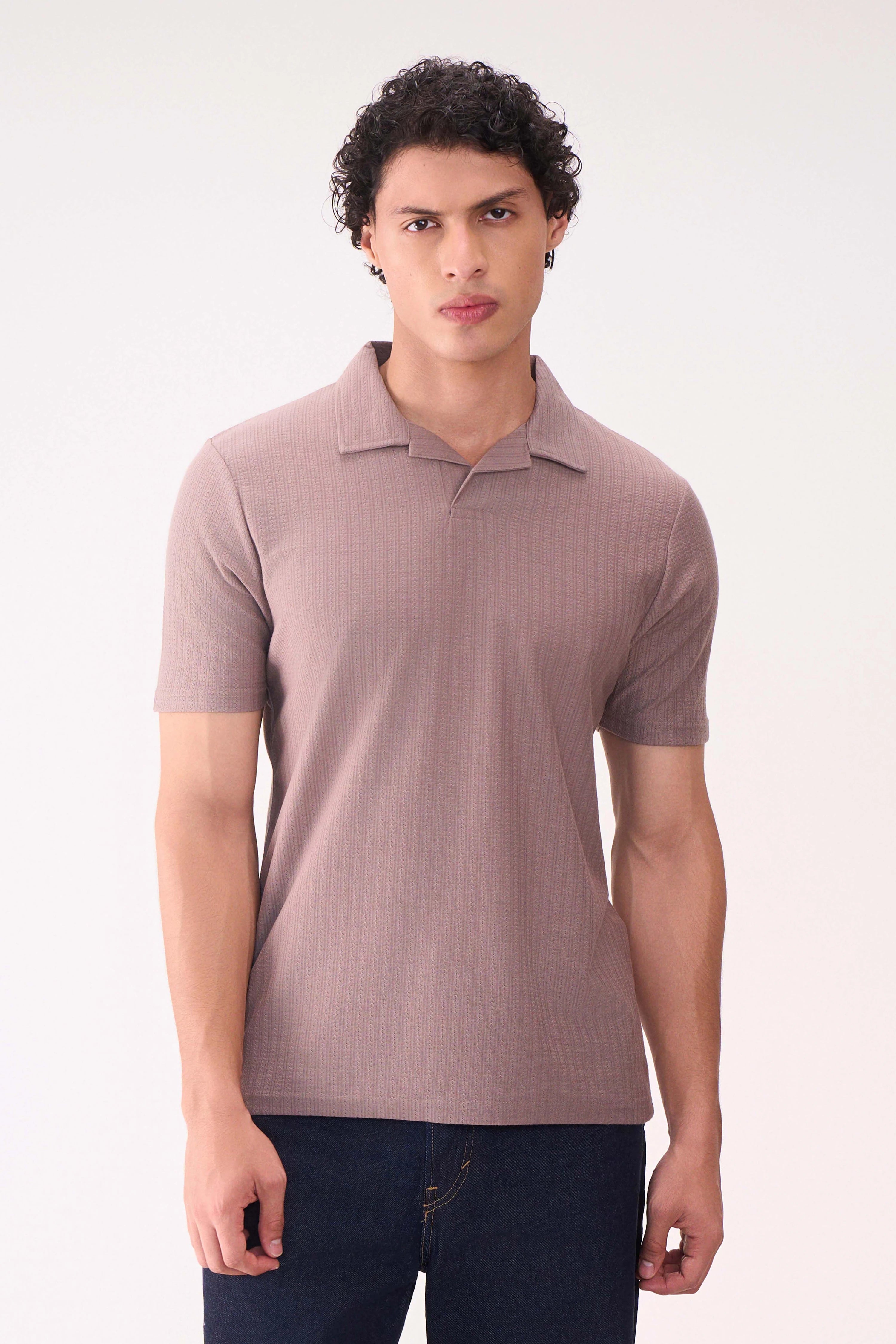 TEXTURED JACQ RESORT COLLAR