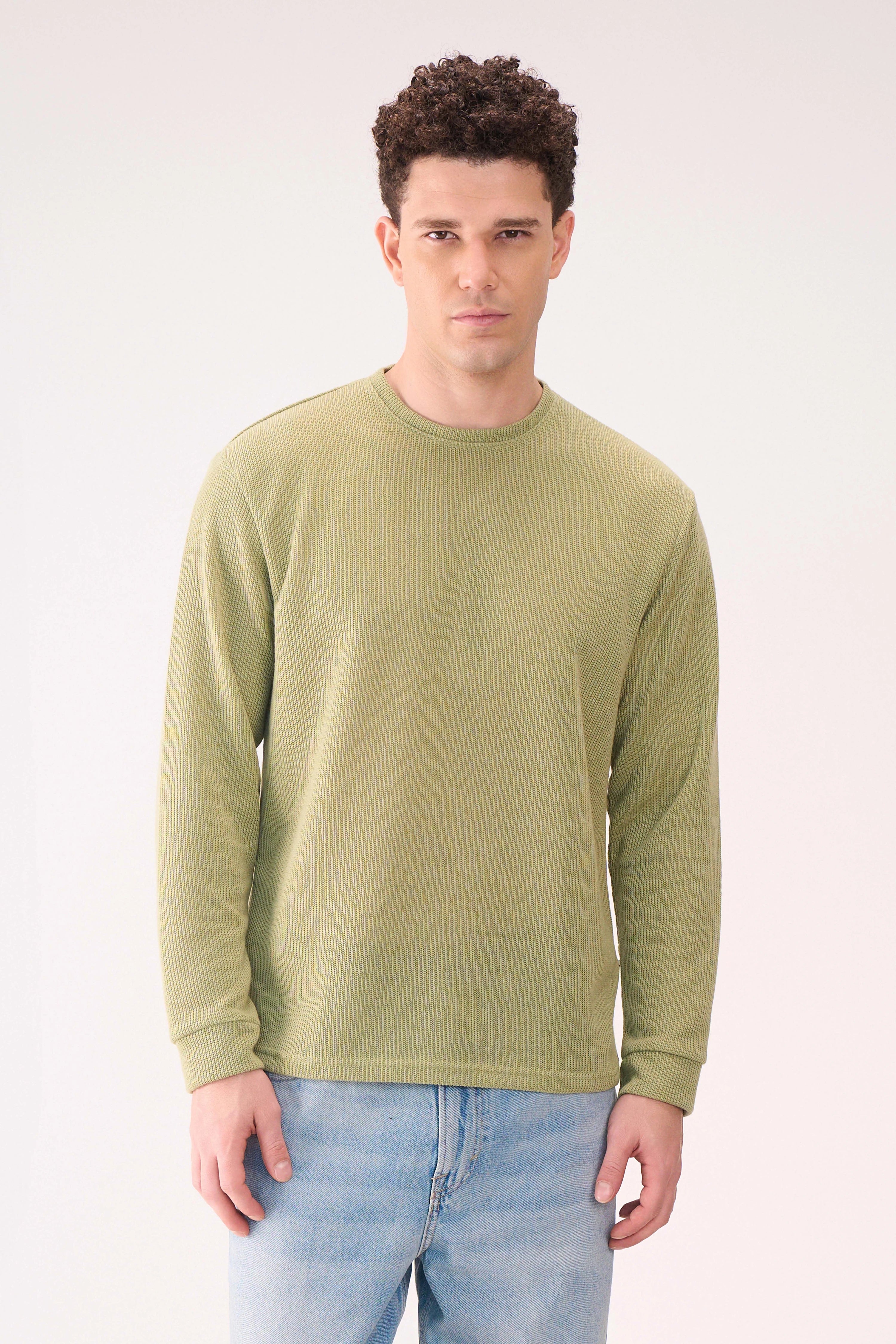 KNITTED LONG SLEEVES GREEN