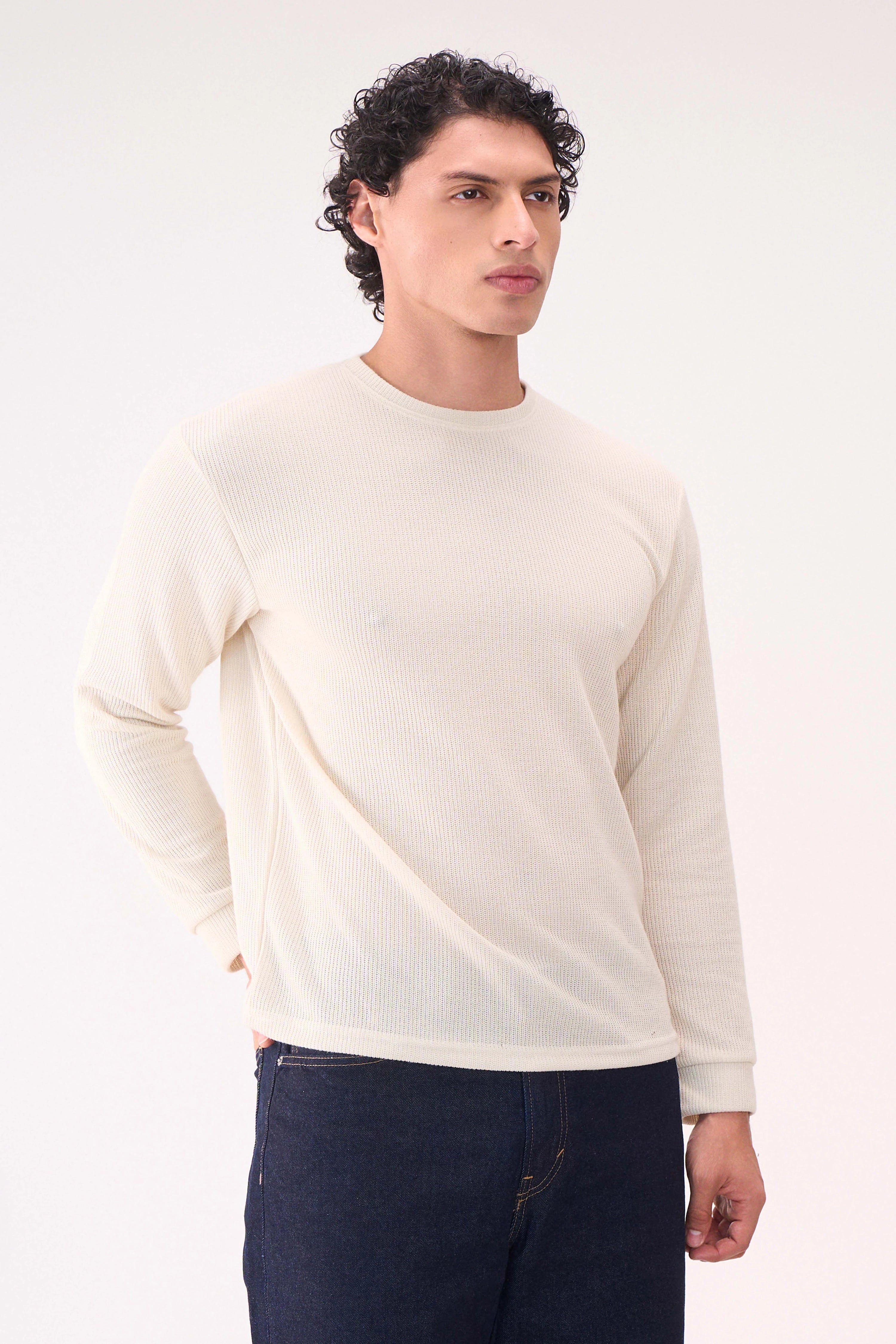 KNITTED LONG SLEEVES OFFWHITE