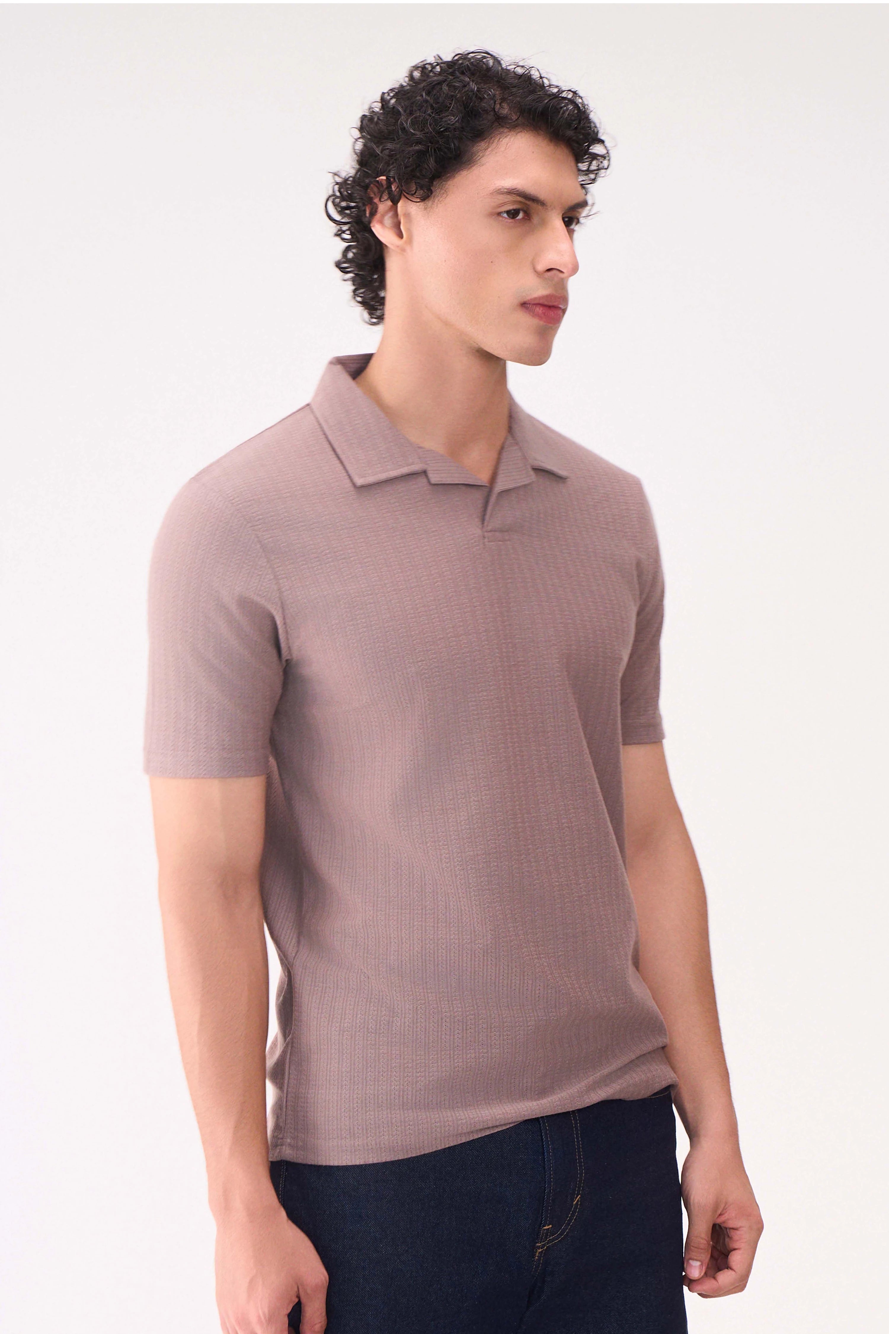 TEXTURED JACQ RESORT COLLAR