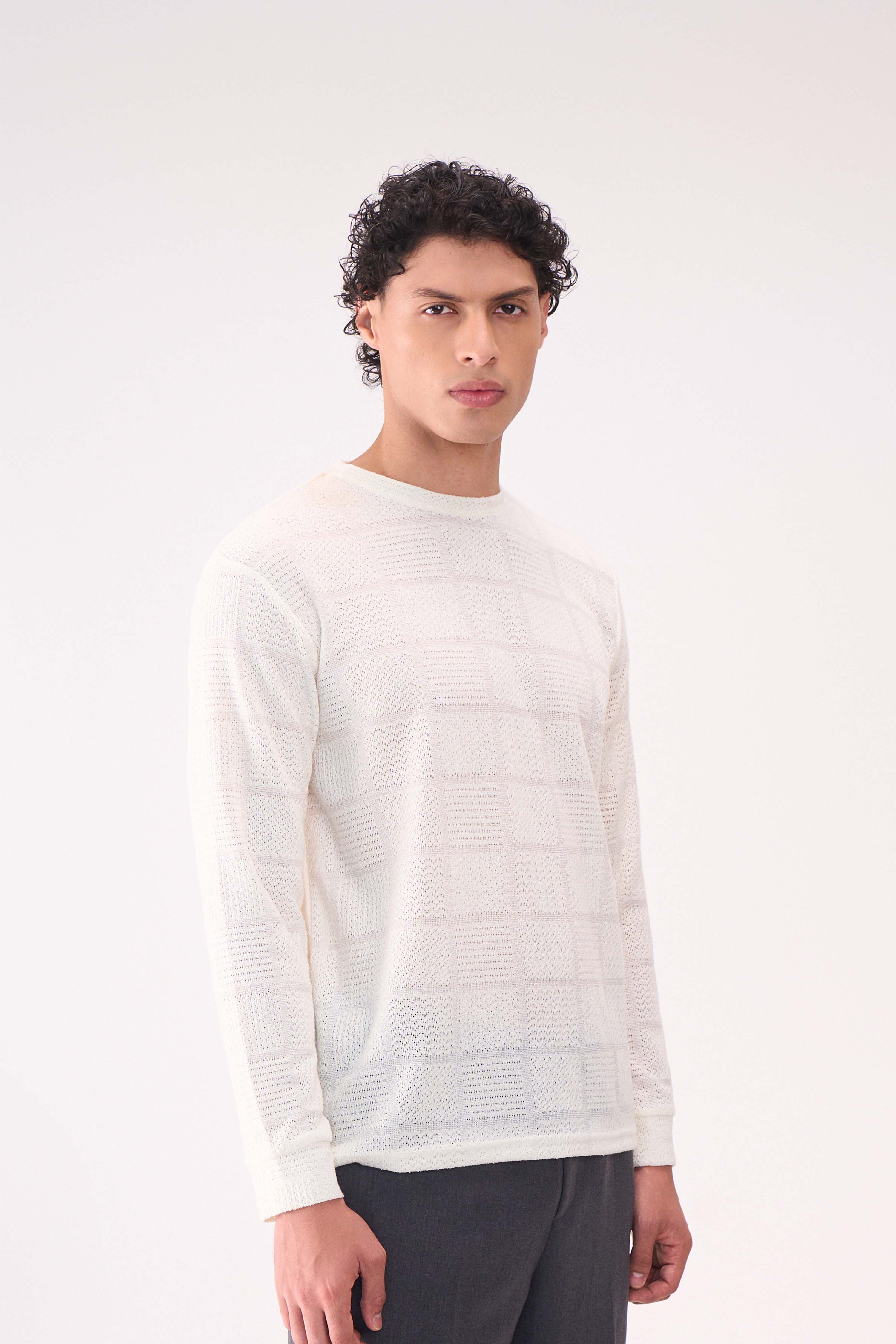 KNITTED LONG SLEEVES OFFWHITE