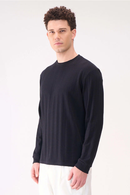 KNITTED LONG SLEEVES BLACK