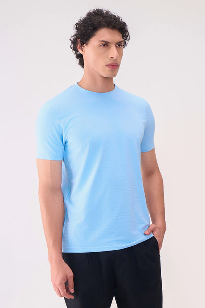 BASIC TEXTURES SKY BLUE TSHIRT