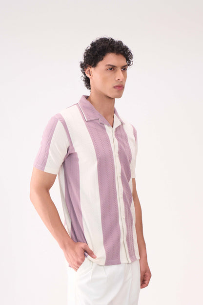 LAVENDER STRIPES TEXTURED