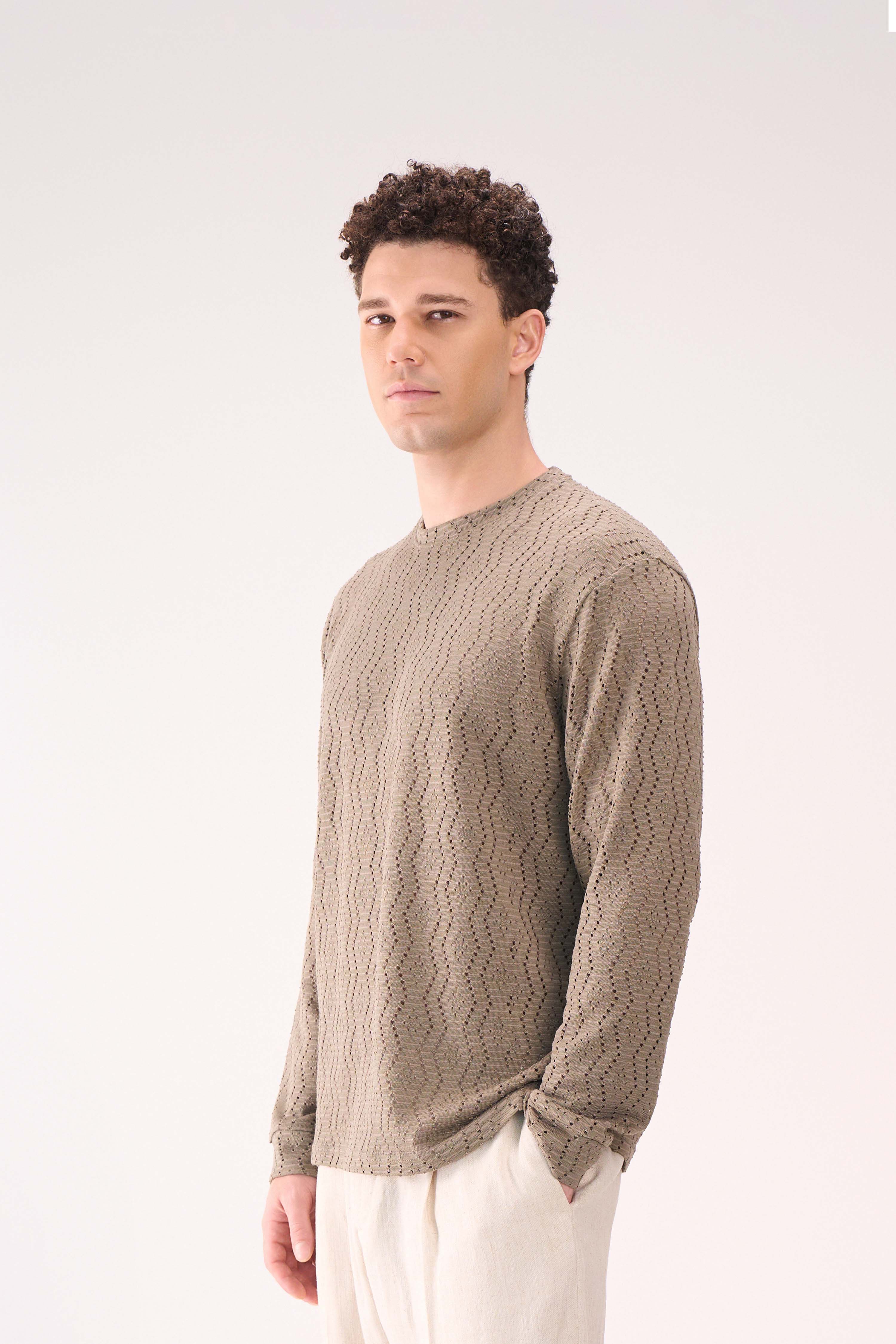 KNITTED LONG SLEEVES OLIVE