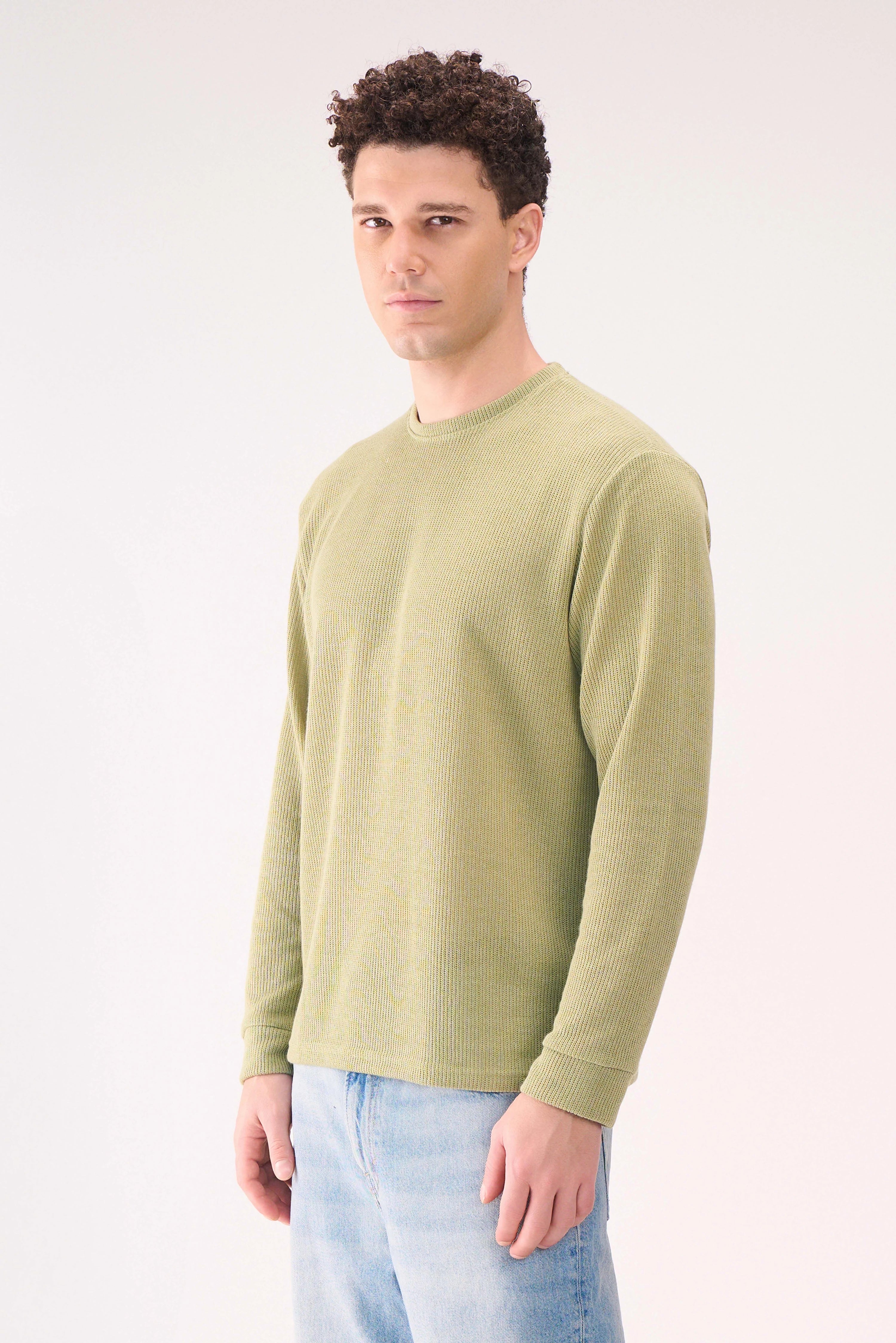 KNITTED LONG SLEEVES GREEN