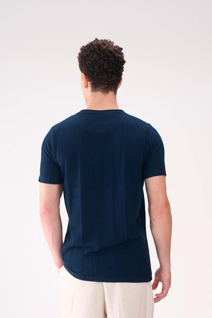 REGULAR FIT TEXTURED TEAL