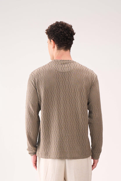 KNITTED LONG SLEEVES OLIVE