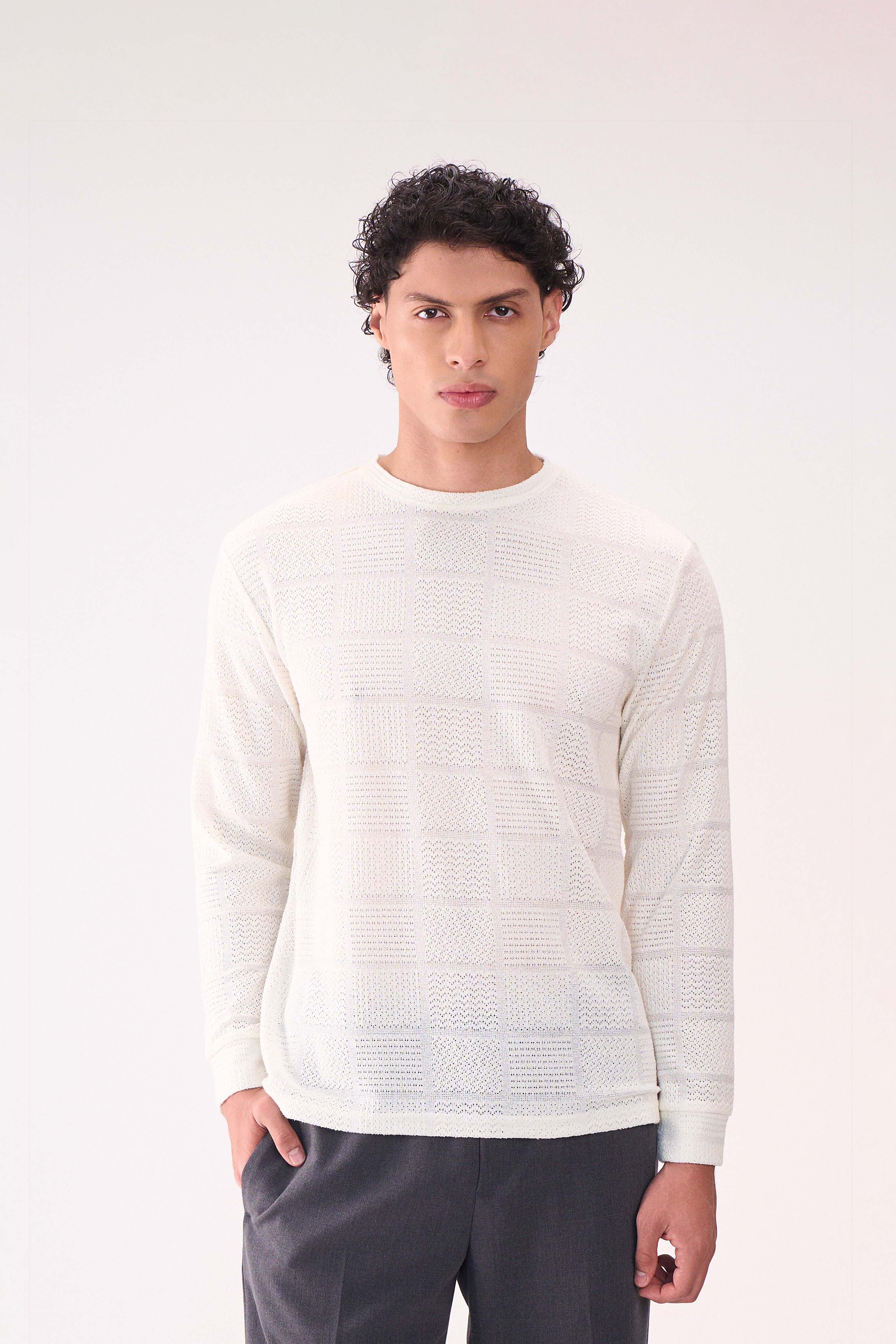 KNITTED LONG SLEEVES OFFWHITE