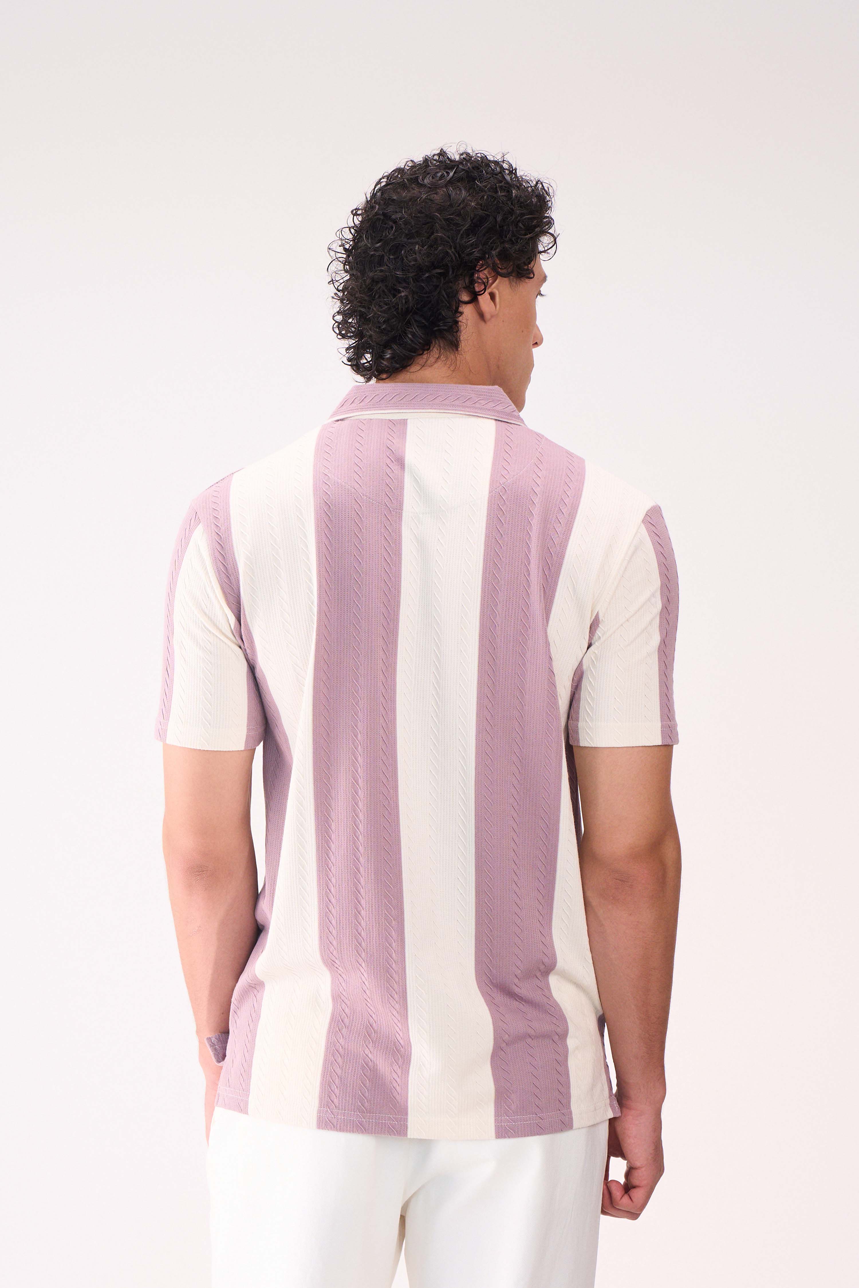 LAVENDER STRIPES TEXTURED