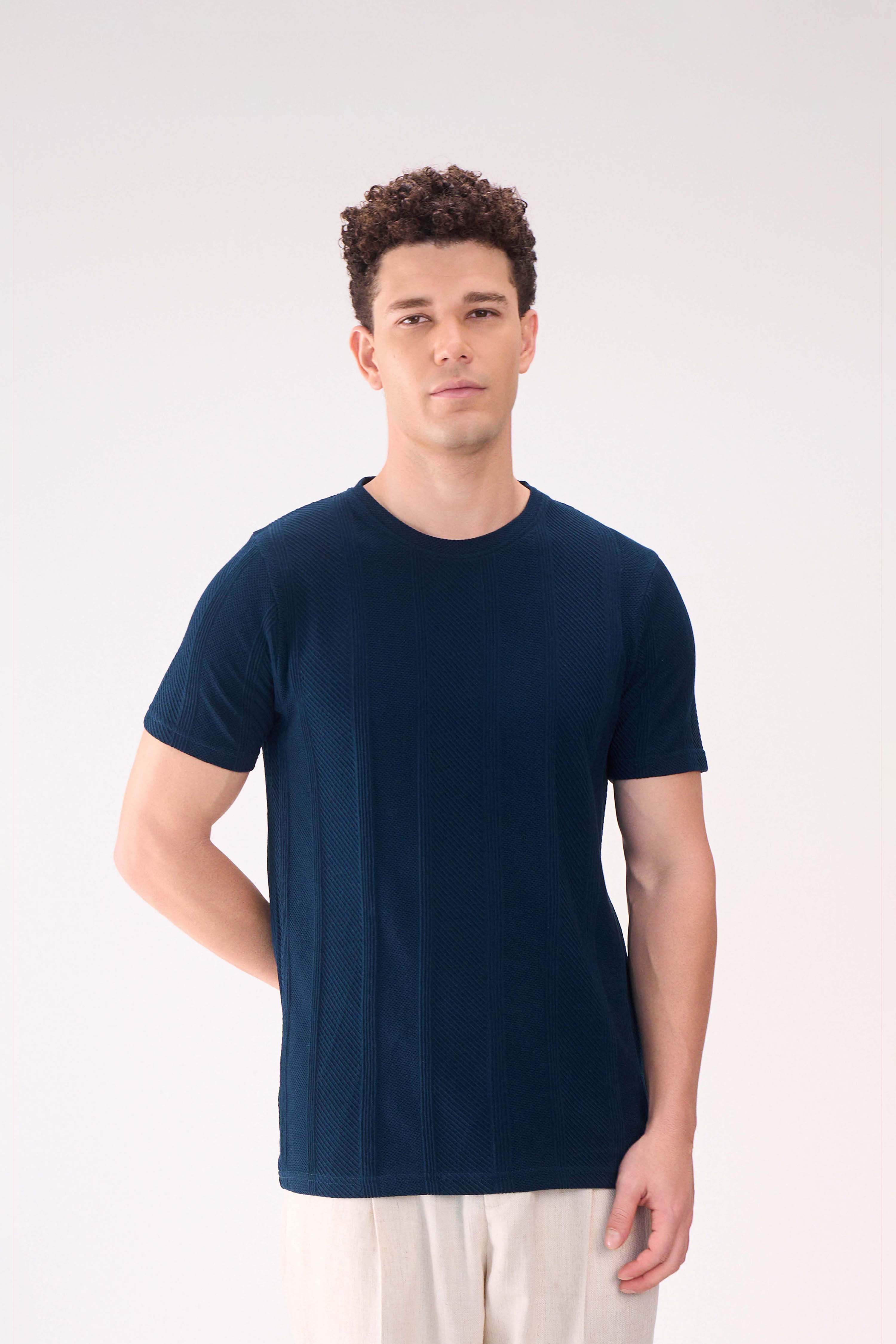 REGULAR FIT TEXTURED TEAL