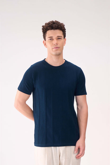 REGULAR FIT TEXTURED TEAL