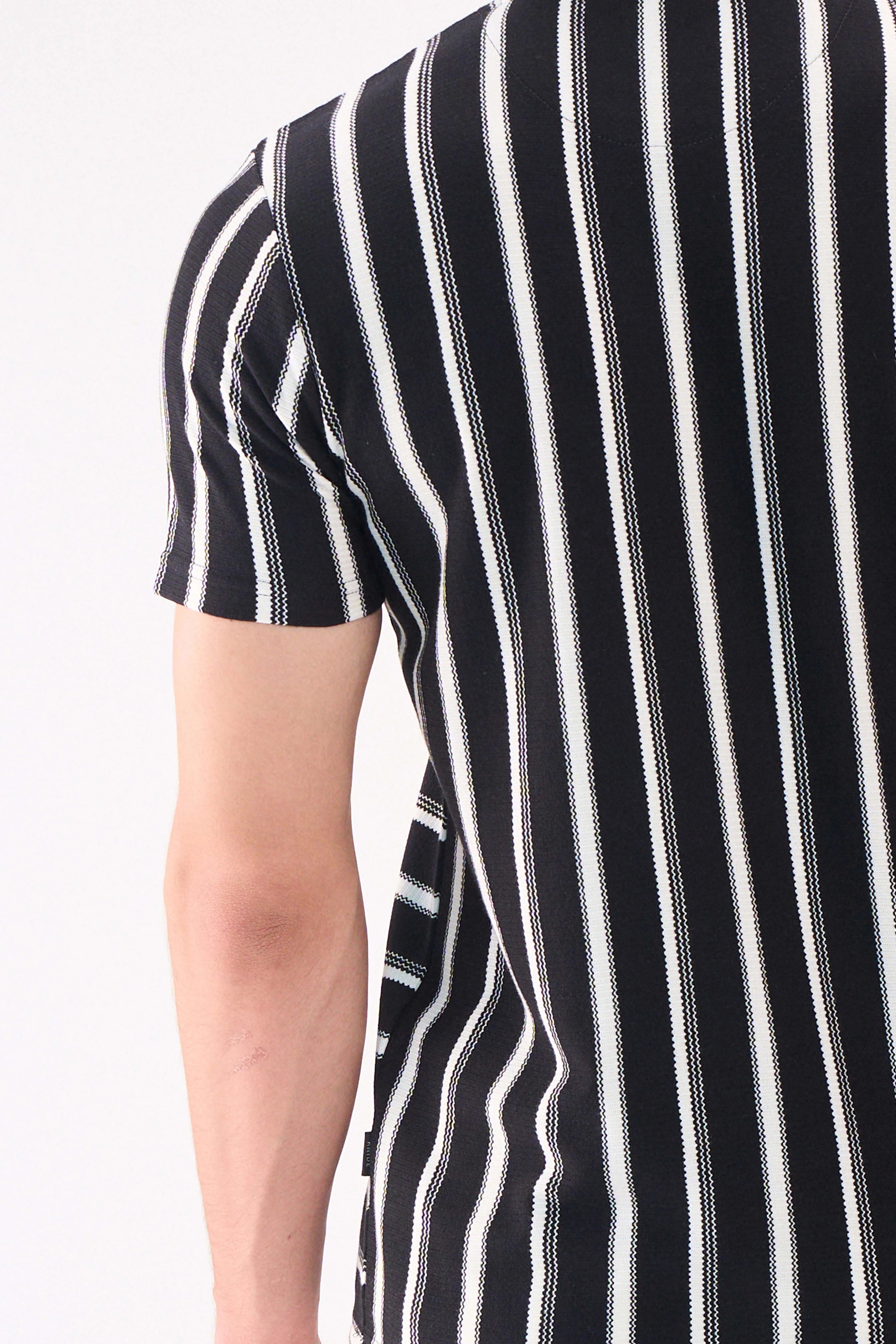 HALF STITCH STRIPE BLACK