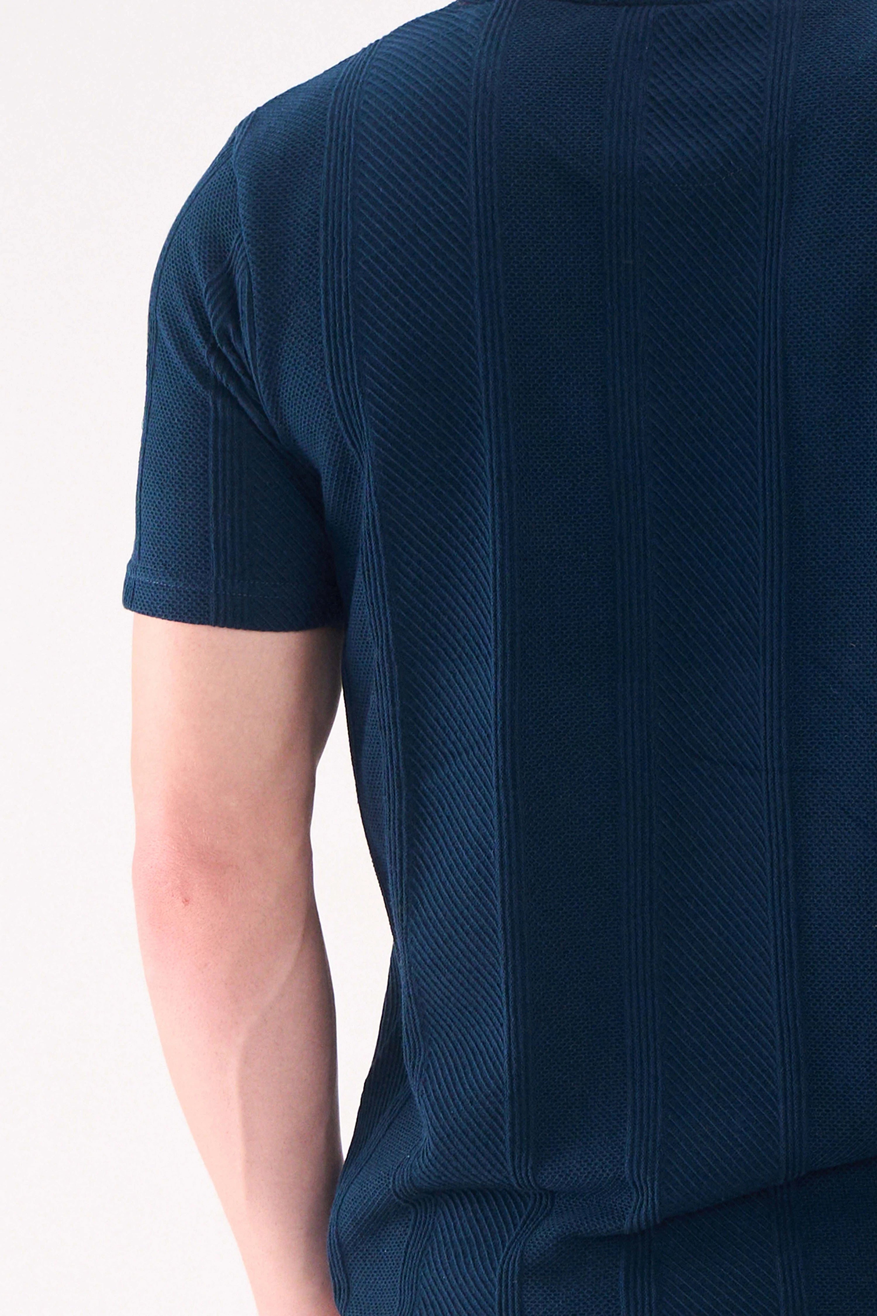 REGULAR FIT TEXTURED TEAL