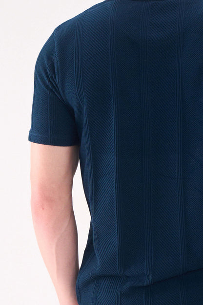 REGULAR FIT TEXTURED TEAL