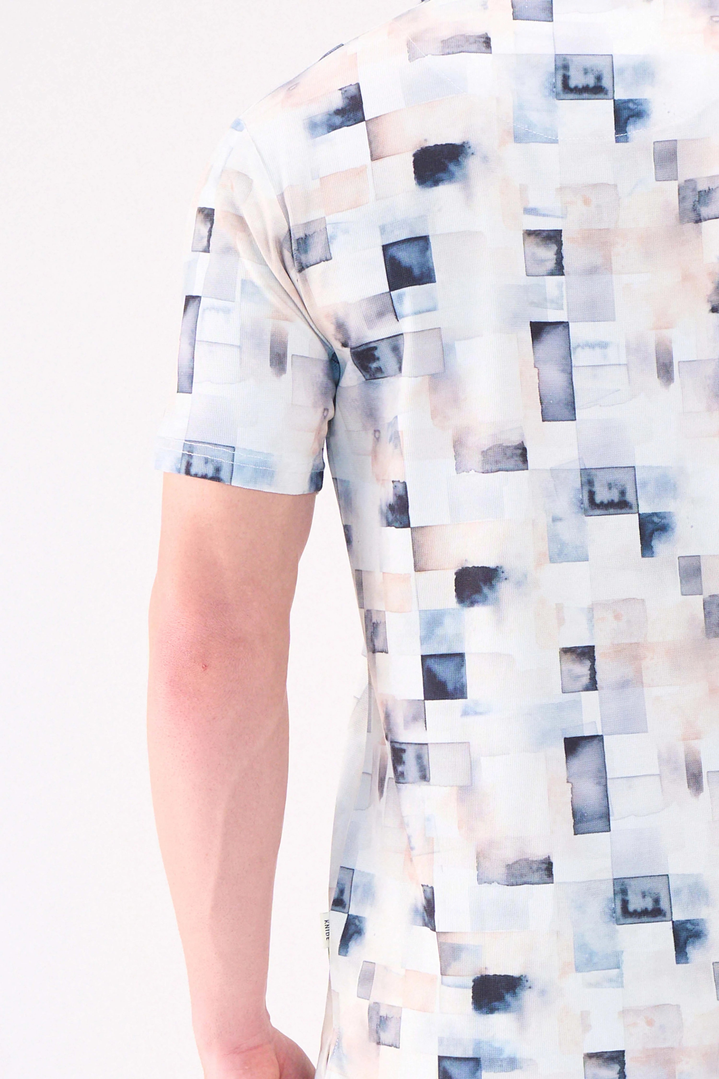 DIGITAL BOX PRINT TEXTURED SHIRT
