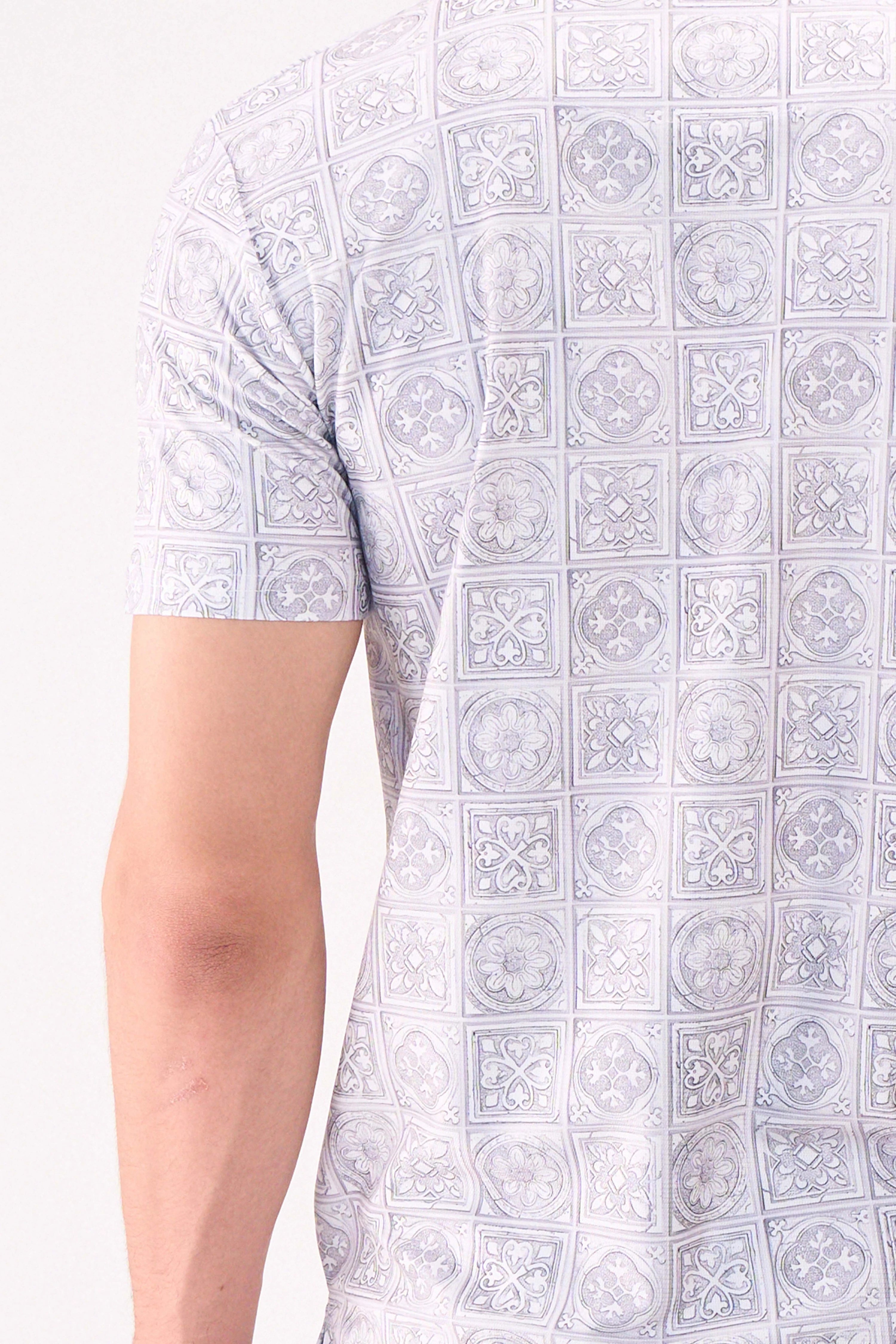 DIGITAL PRINT TEXTURED HALF SLEEVES SHIRT