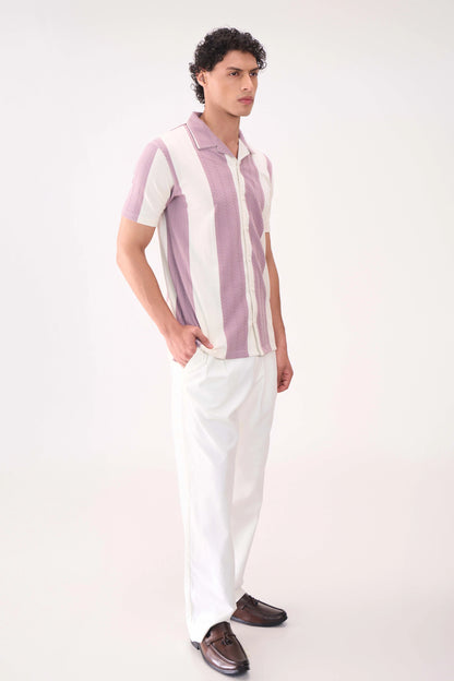 LAVENDER STRIPES TEXTURED
