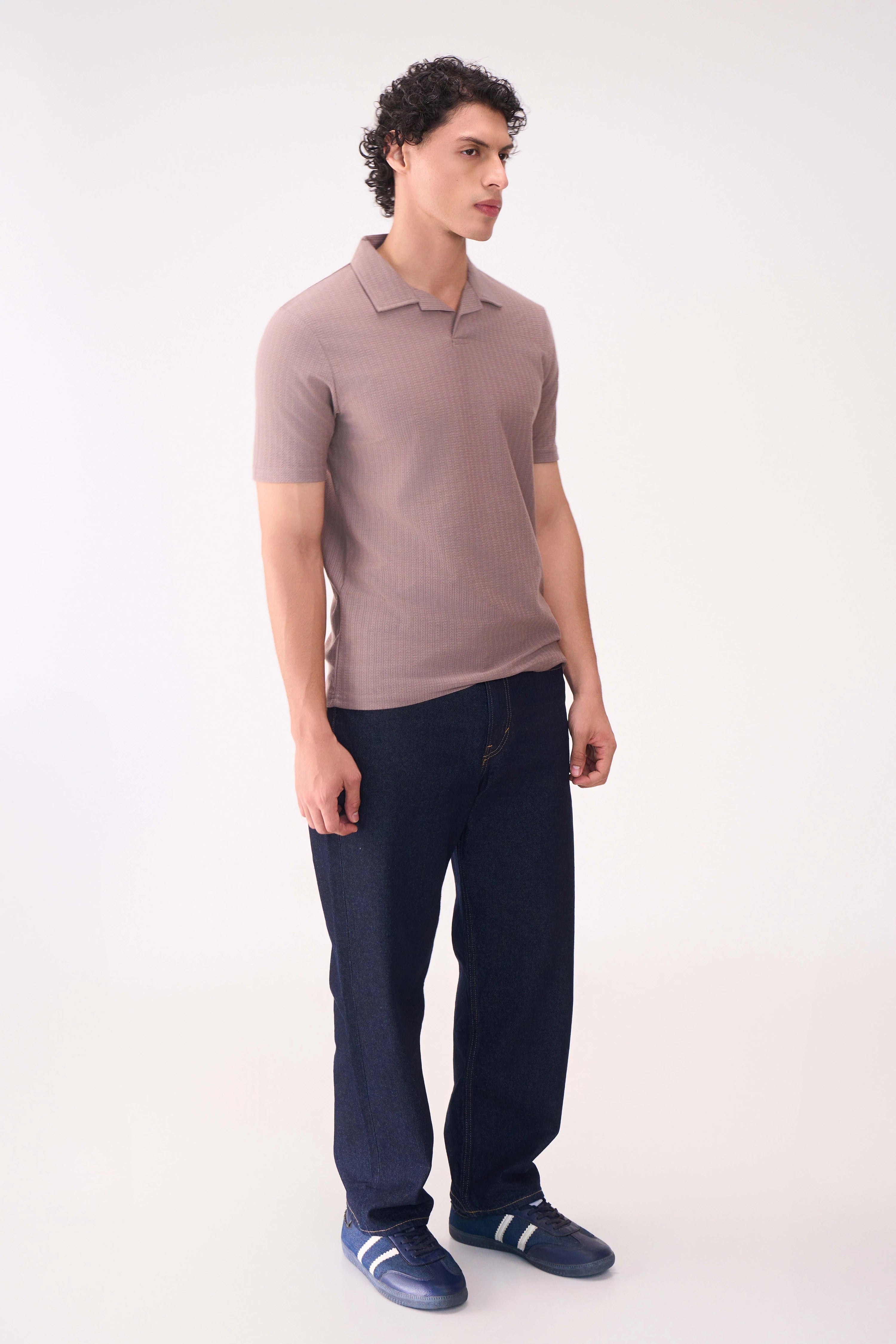 TEXTURED JACQ RESORT COLLAR