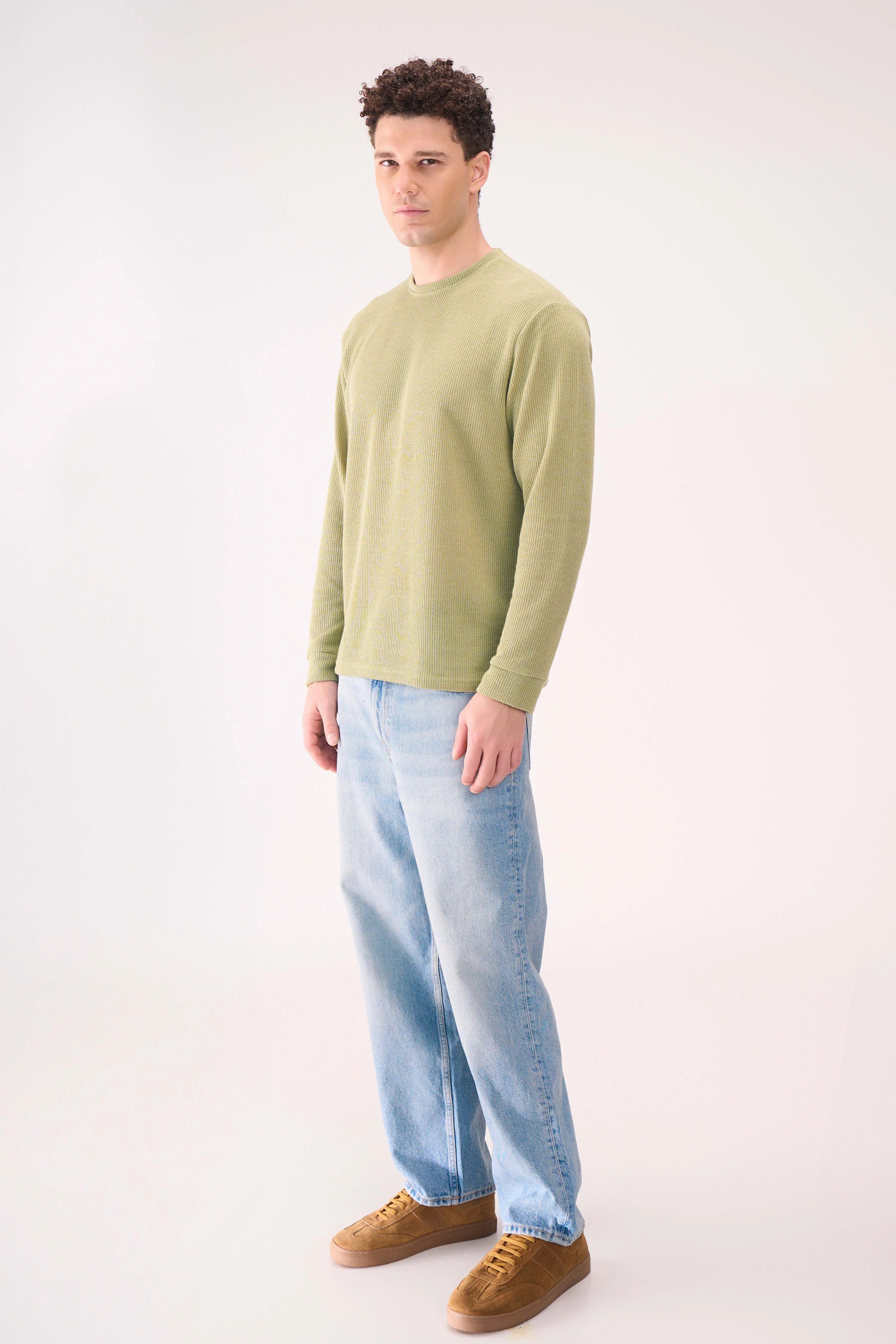 KNITTED LONG SLEEVES GREEN