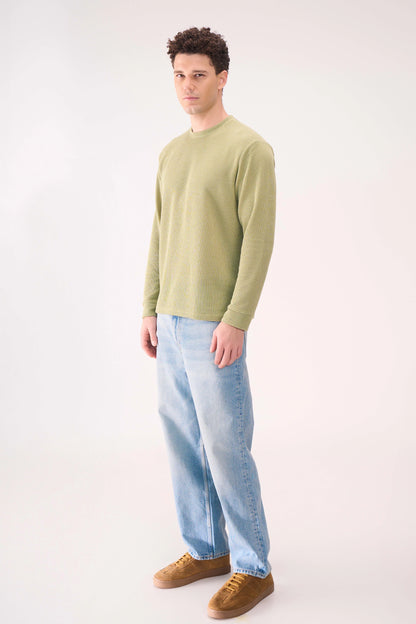 KNITTED LONG SLEEVES GREEN