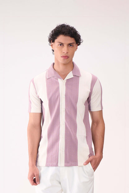 LAVENDER STRIPES TEXTURED