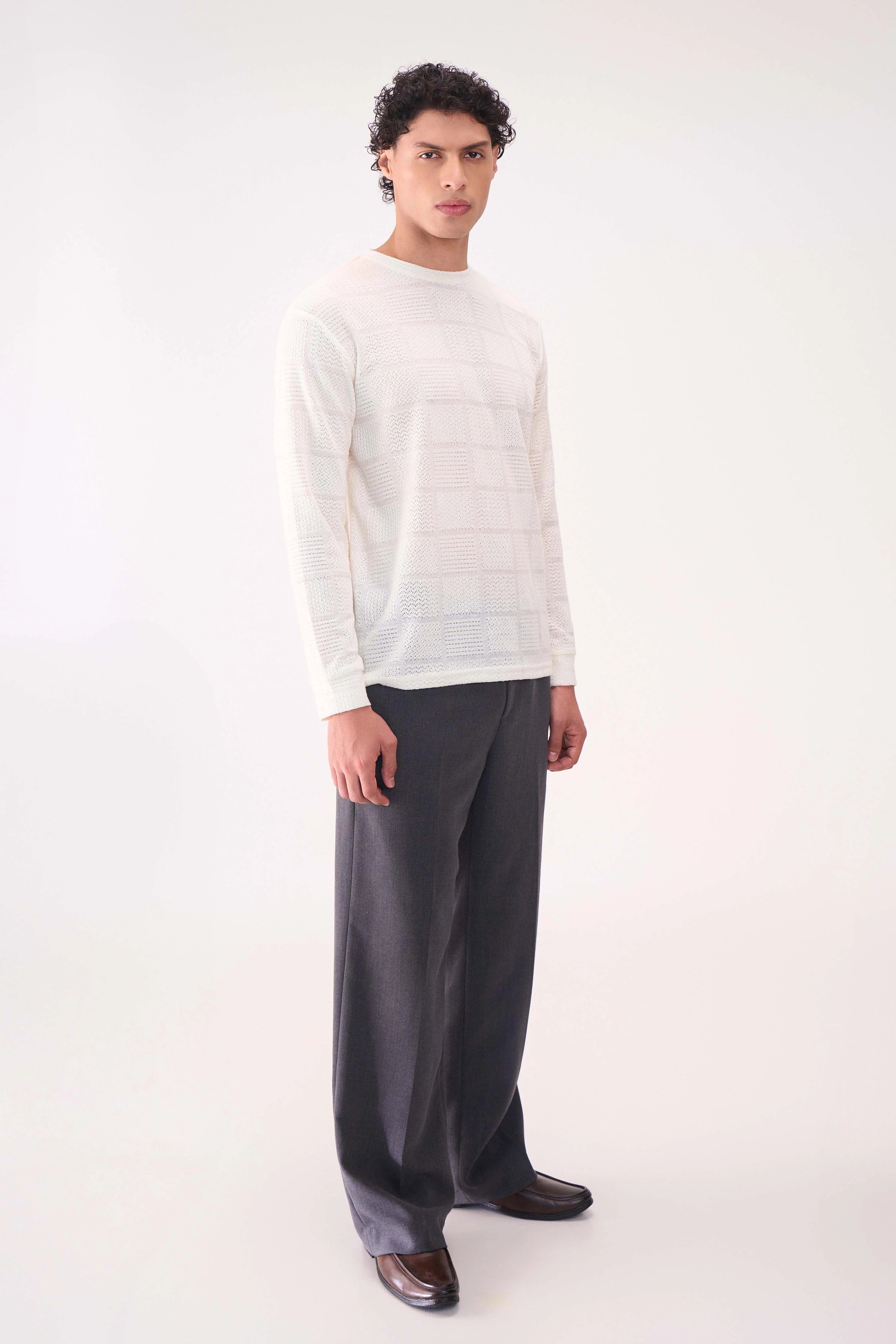 KNITTED LONG SLEEVES OFFWHITE