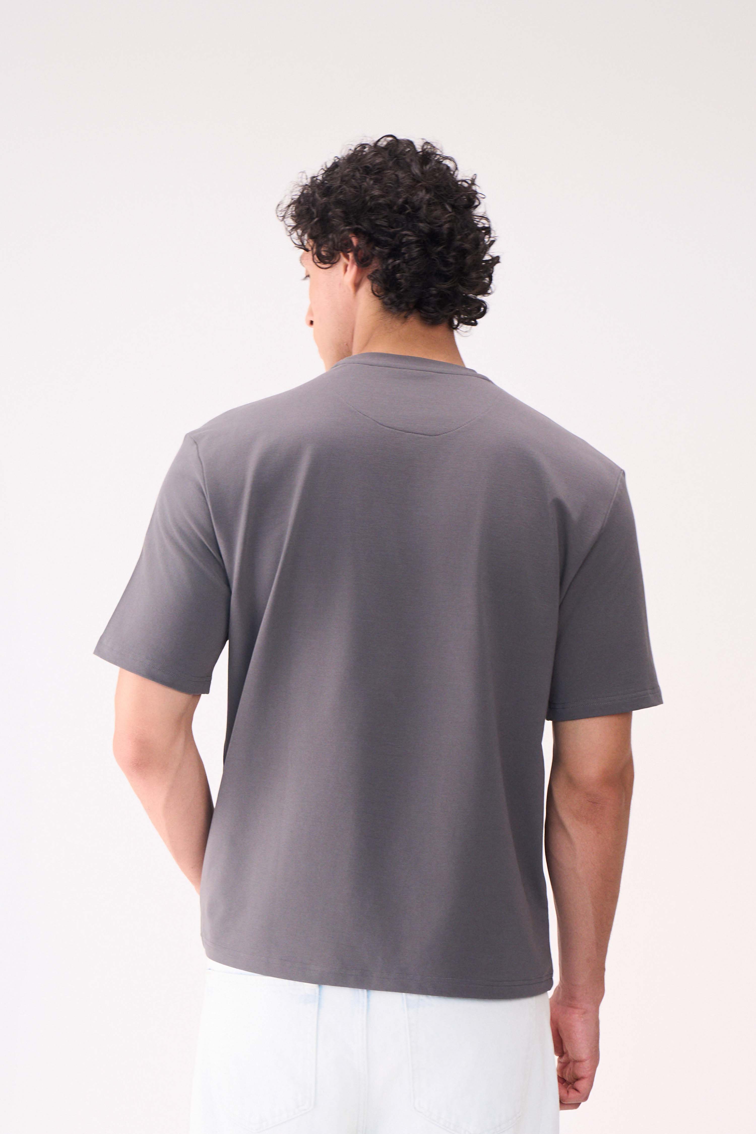 BASIC GREY RELAXED FIT TSHIRT